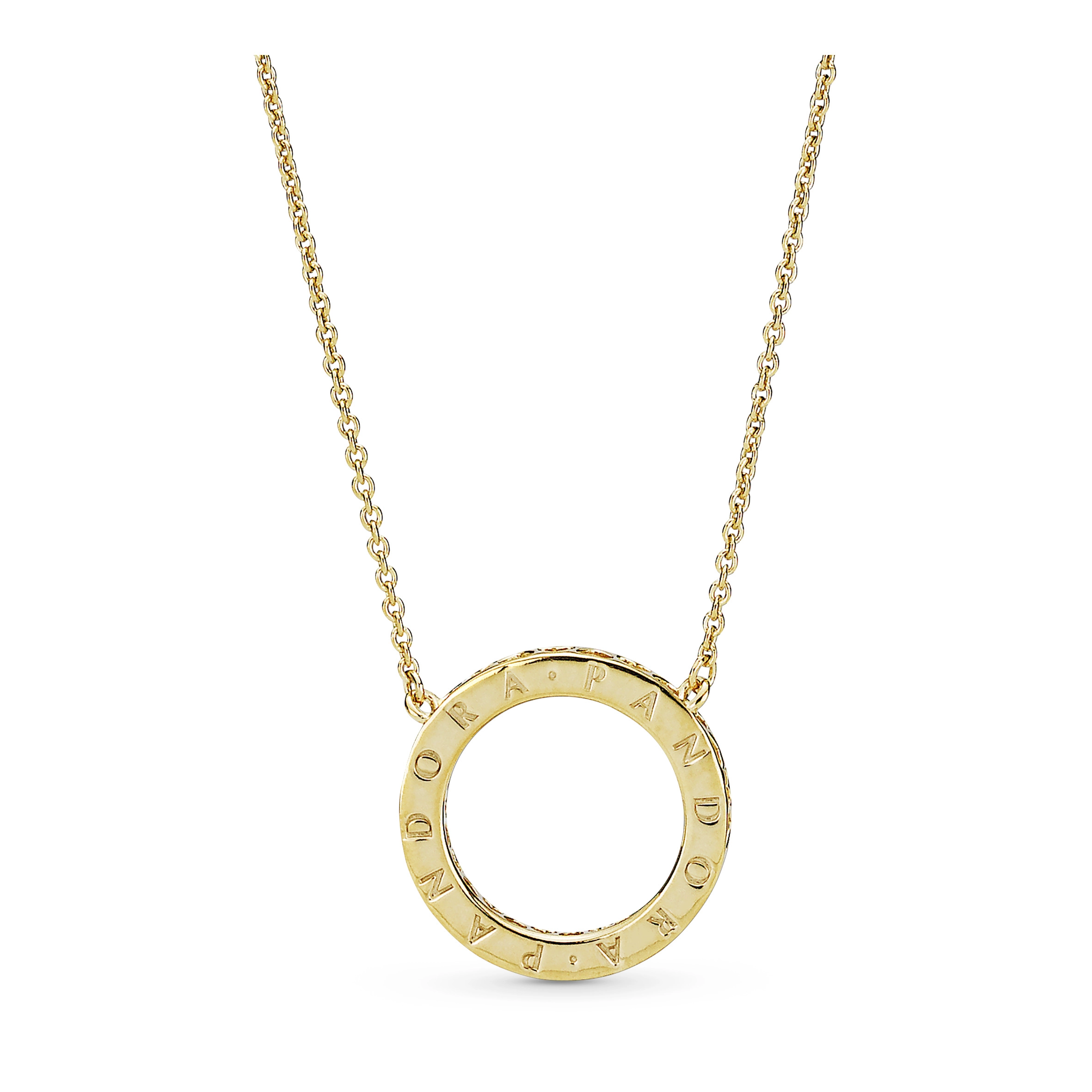 PANDORA Shine 14K Gold Plated Silver Necklace/ 367121CZ-45