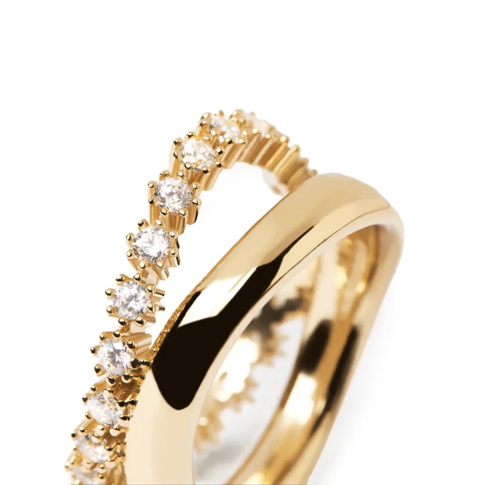 PDPAOLA 14K Gold Plated Silver Ring/ AN01-463-16