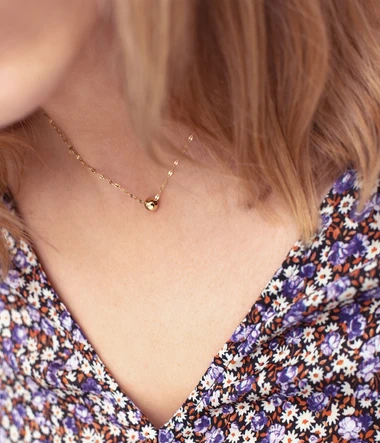 Zag Bijoux 24K Gold Plated Stainless Steel Surgical Necklace/ SNS13647-01UNI