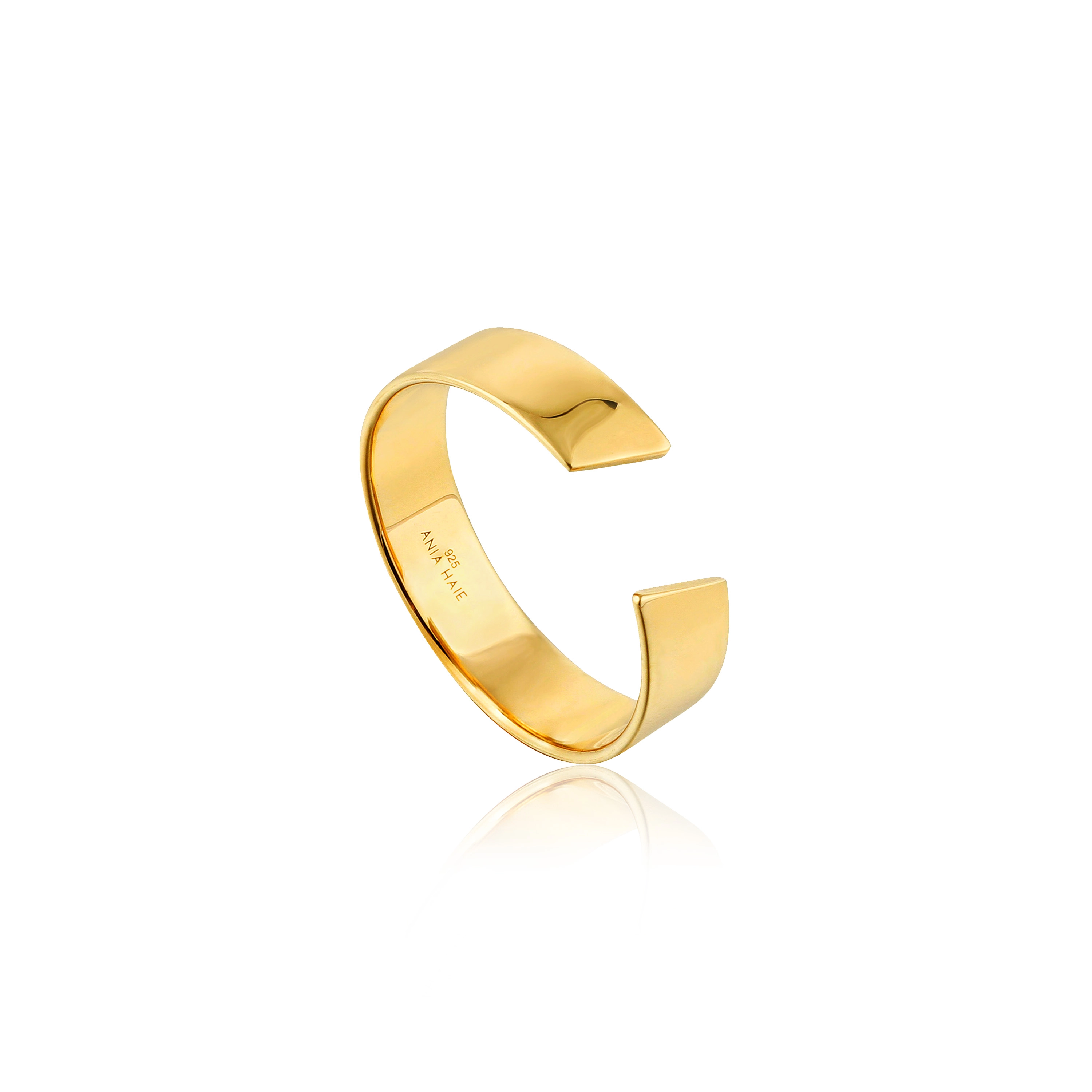 Ania Haie 14K Ոսկեպատ Արծաթյա Մատանի/ R005-03G