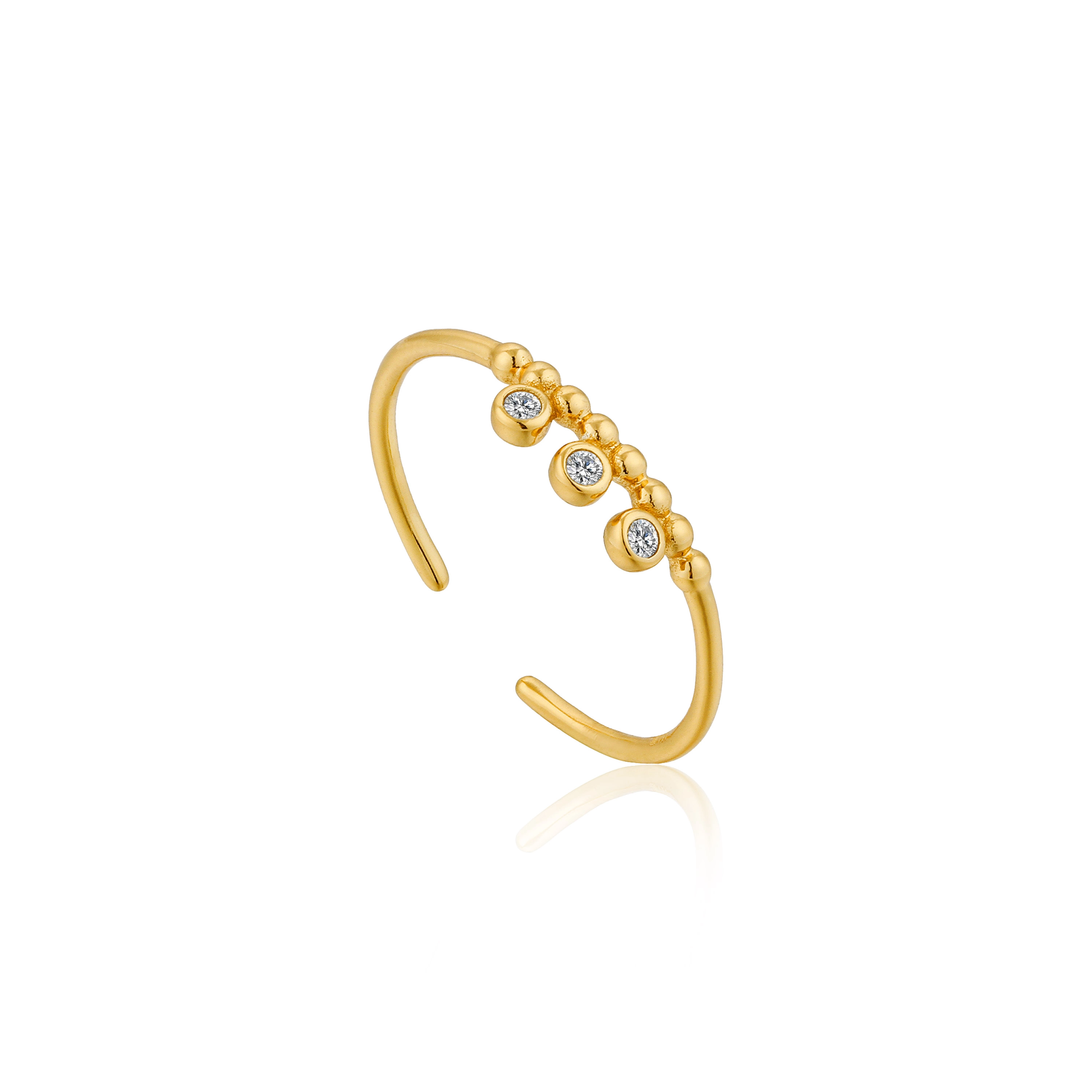 Ania Haie 14K Ոսկեպատ Արծաթյա Մատանի/ R003-03G