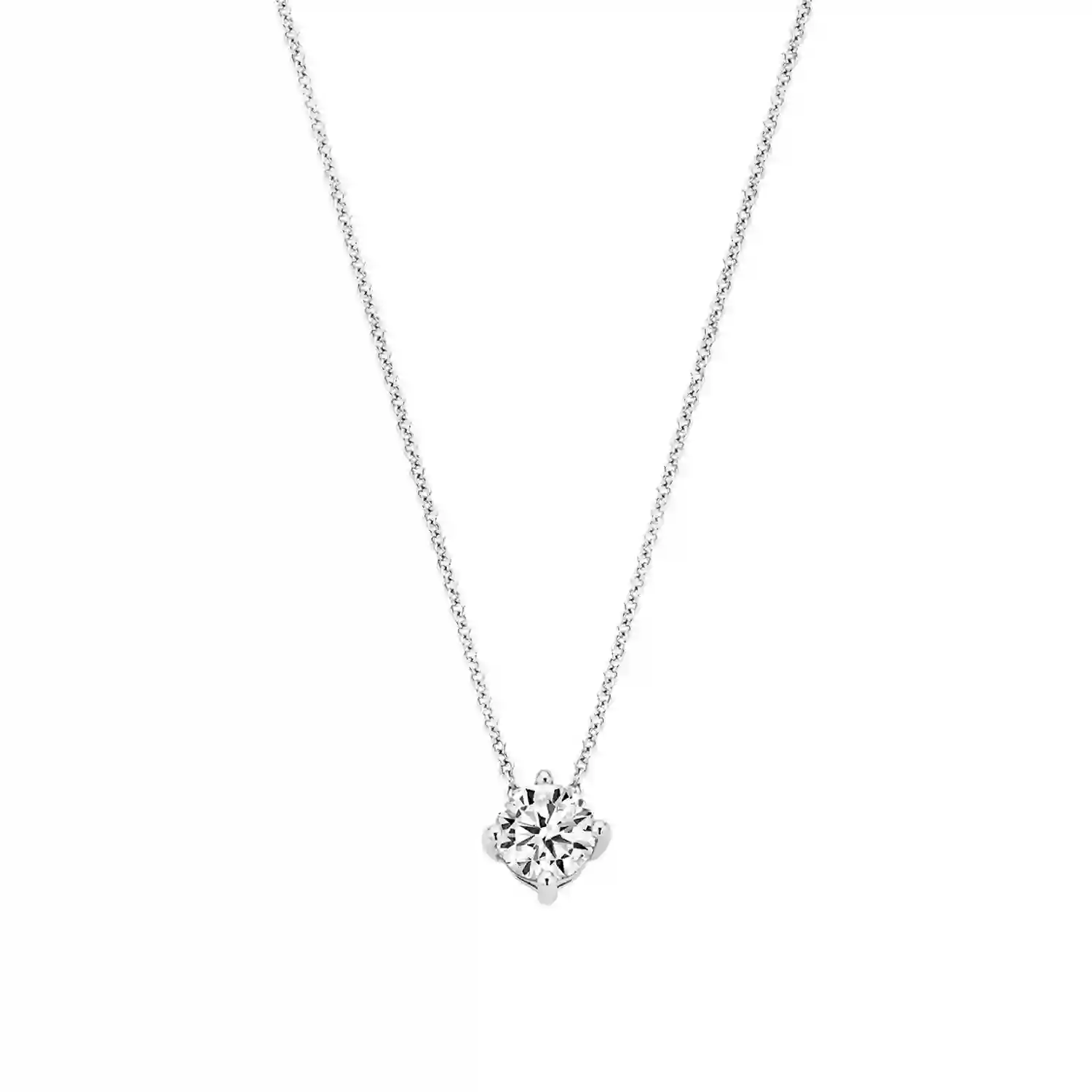 Blush 14K White gold Necklace/ 3057WZI