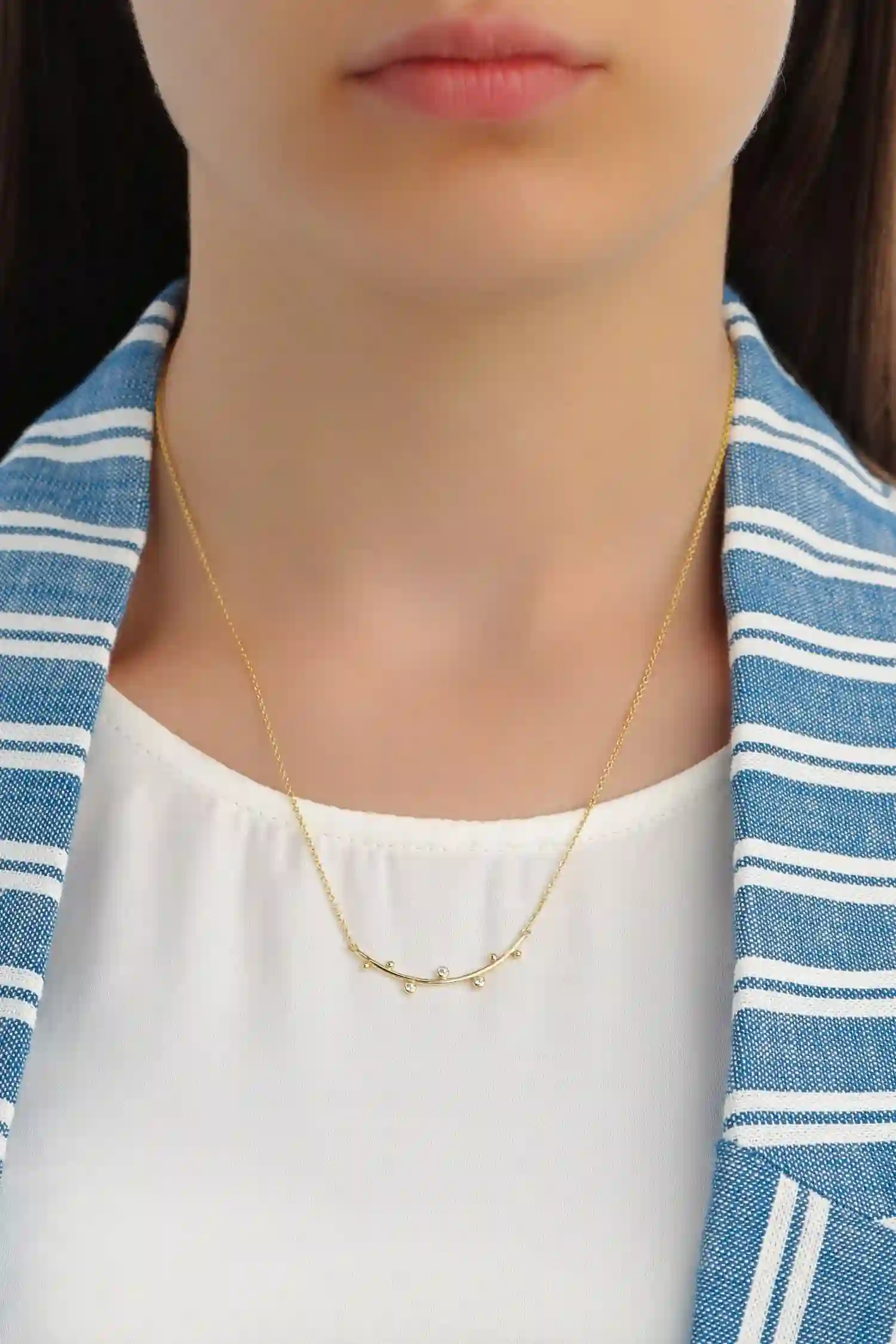 Ania Haie 14K Ոսկեպատ Արծաթյա Վզնոց/ N003-01G