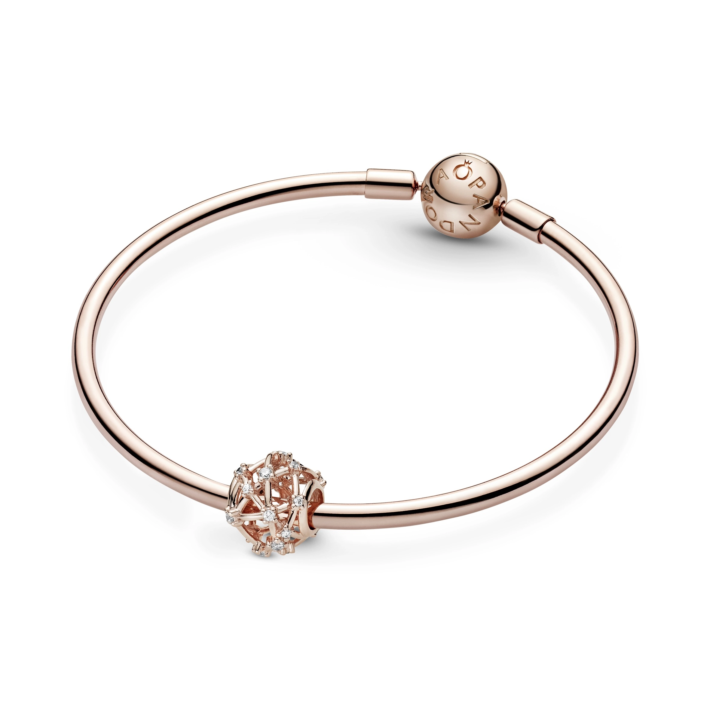 PANDORA Rose 14K Rose Gold Plated Silver Charm/ 789240C01