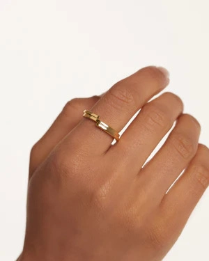 PDPAOLA 18K Gold Plated Silver Ring/ AN01-898-14