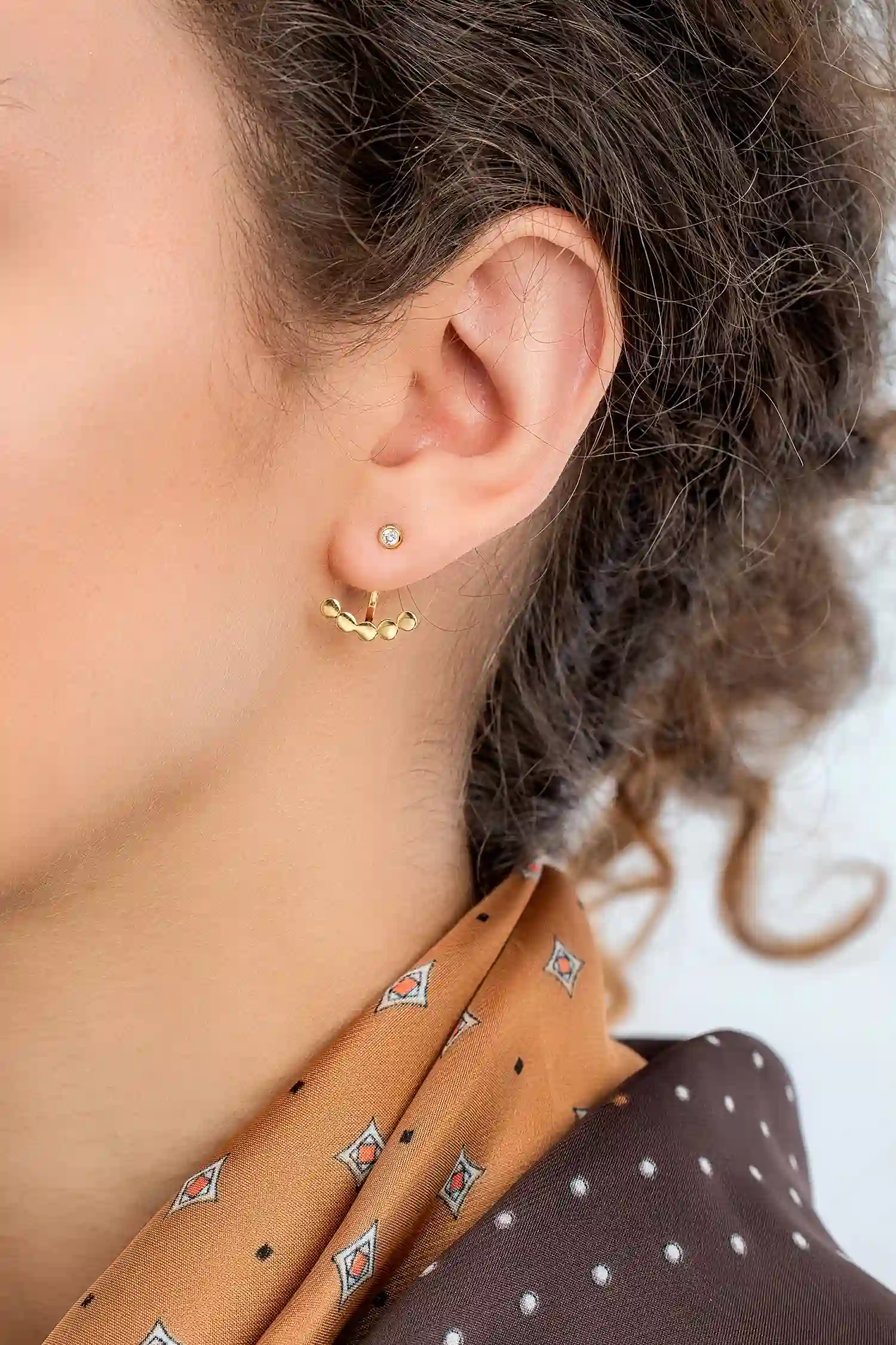 Ania Haie 14K Ոսկեպատ Արծաթյա Ականջօղ/ E003-01G