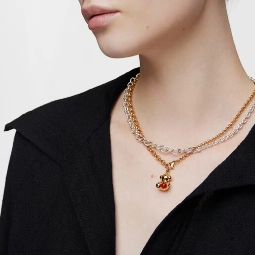 Кулон TOUS из серебра с 18K позолотой/211564600