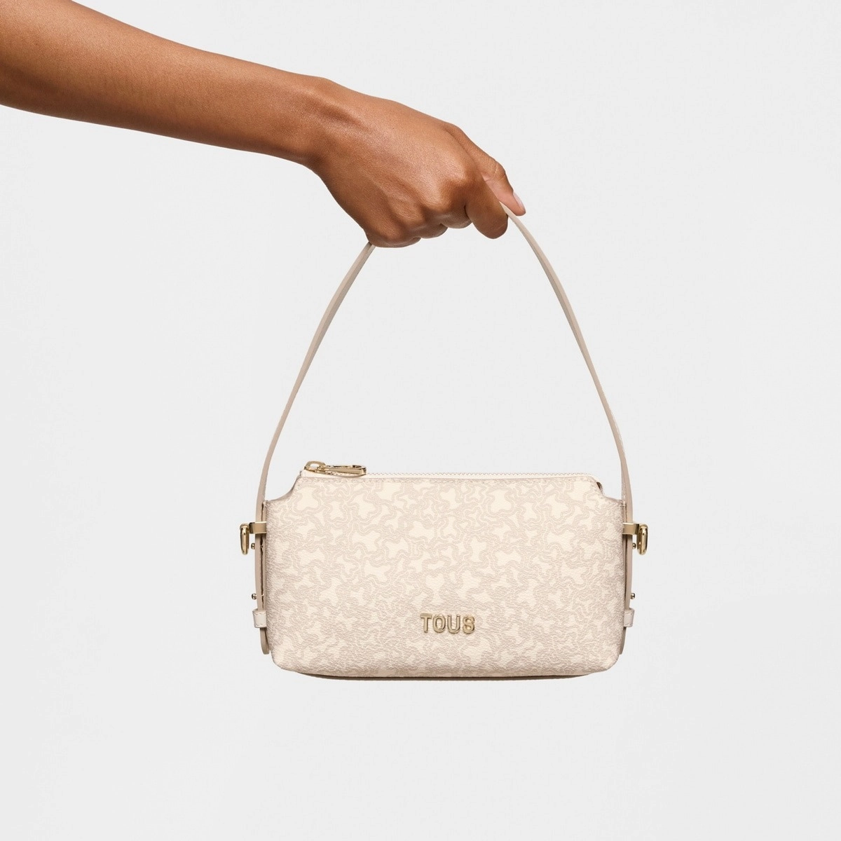 PU.PVC,HANDBAG K MINI LINES BEIG