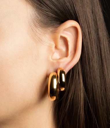 Zag Bijoux 24K Gold Plated Stainless Steel Surgical Earring/ SEC21313-01UNI8X25