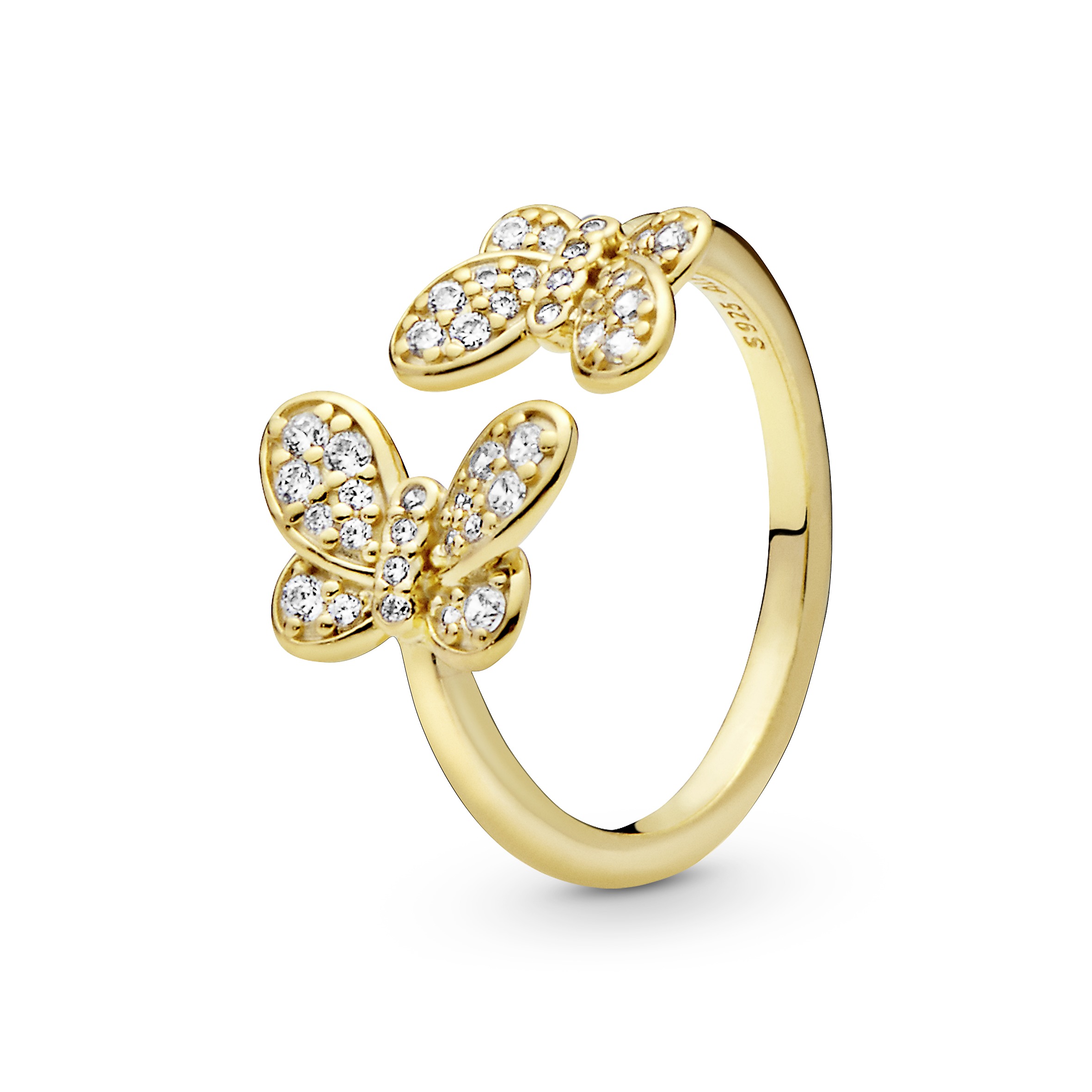 Jewelry PANDORA Shine 14K Gold Plated Silver Ring/ 167913CZ-54