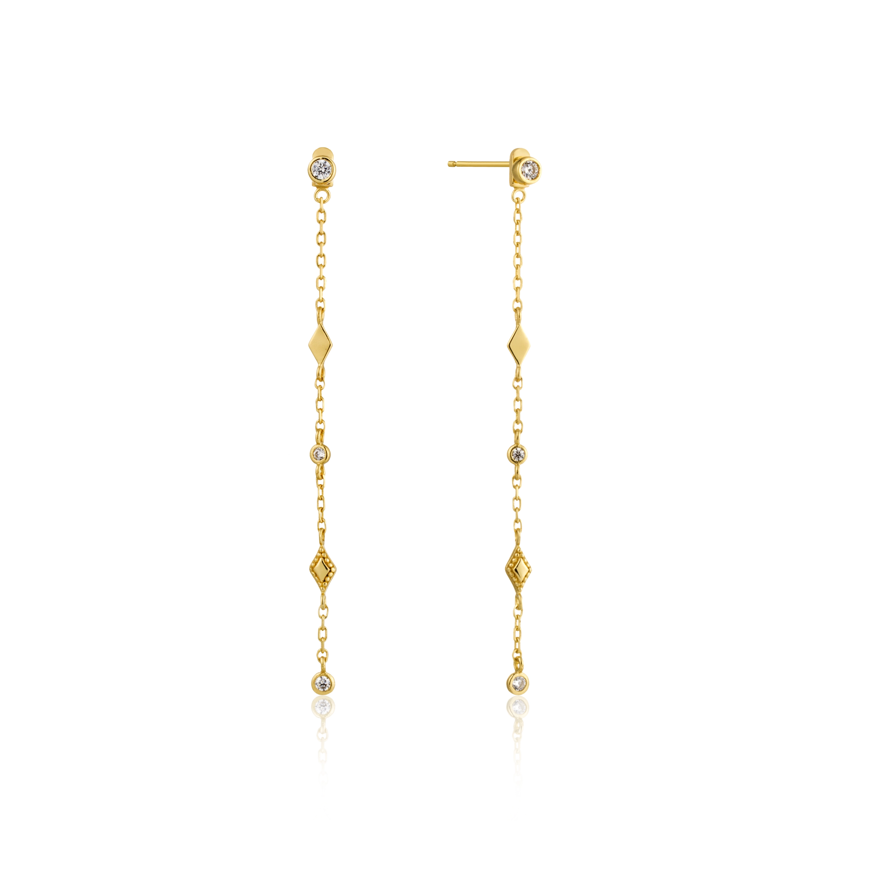 Ania Haie 14K Ոսկեպատ Արծաթյա Ականջօղ/ E016-06G