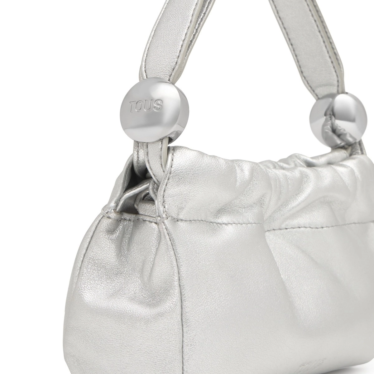 LEA.COT,HANDBAG XS.T GLOSS SILVER