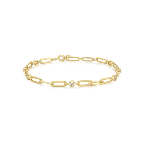 Ania Haie 14K Gold Plated Silver Bracelet/ B069-01G