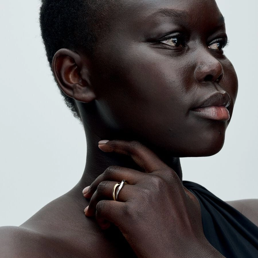 PANDORA Essence серебряное кольцо с покрытием 14К золота/ 163262C00-56