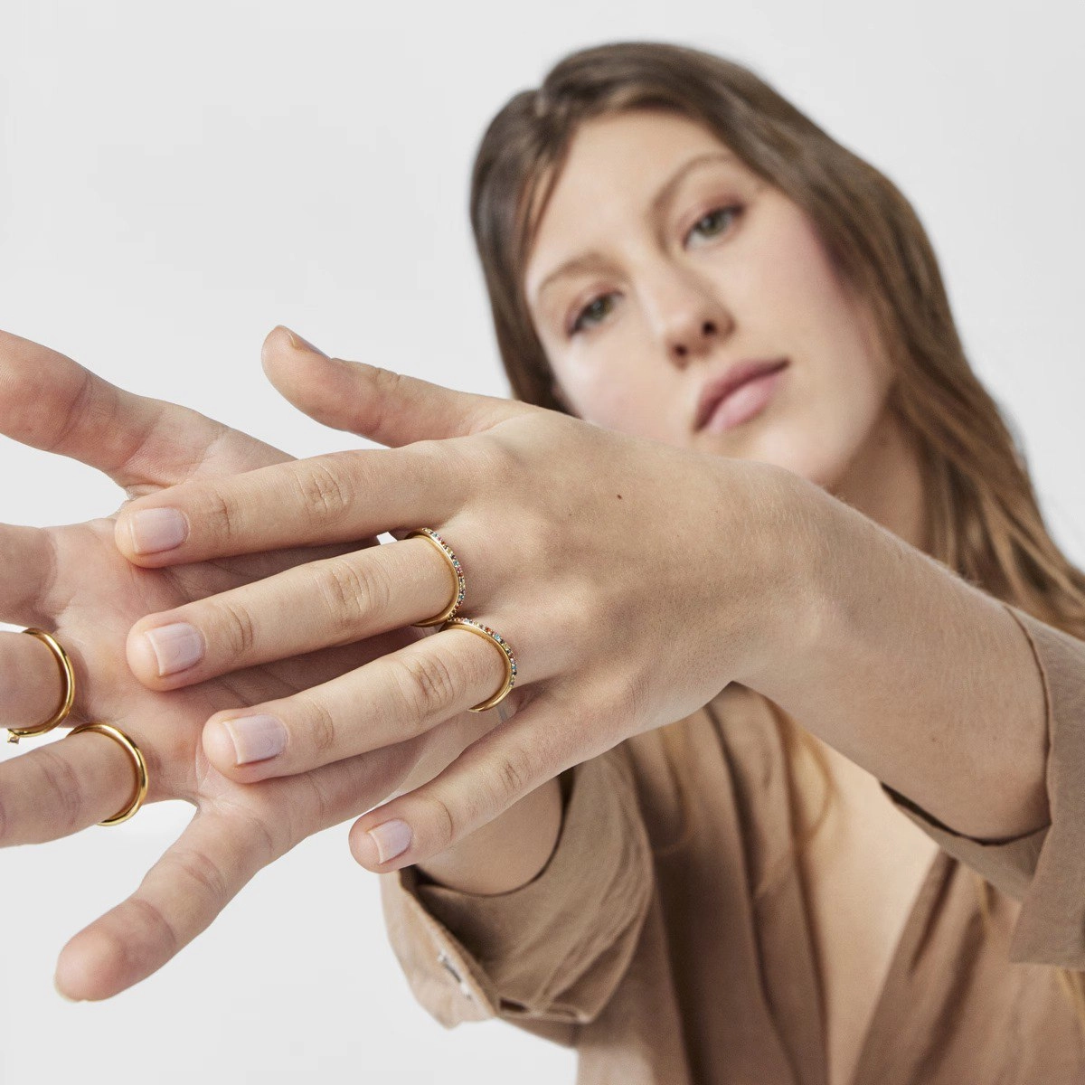 Кольцо TOUS из серебра с 18K позолотой/211435591