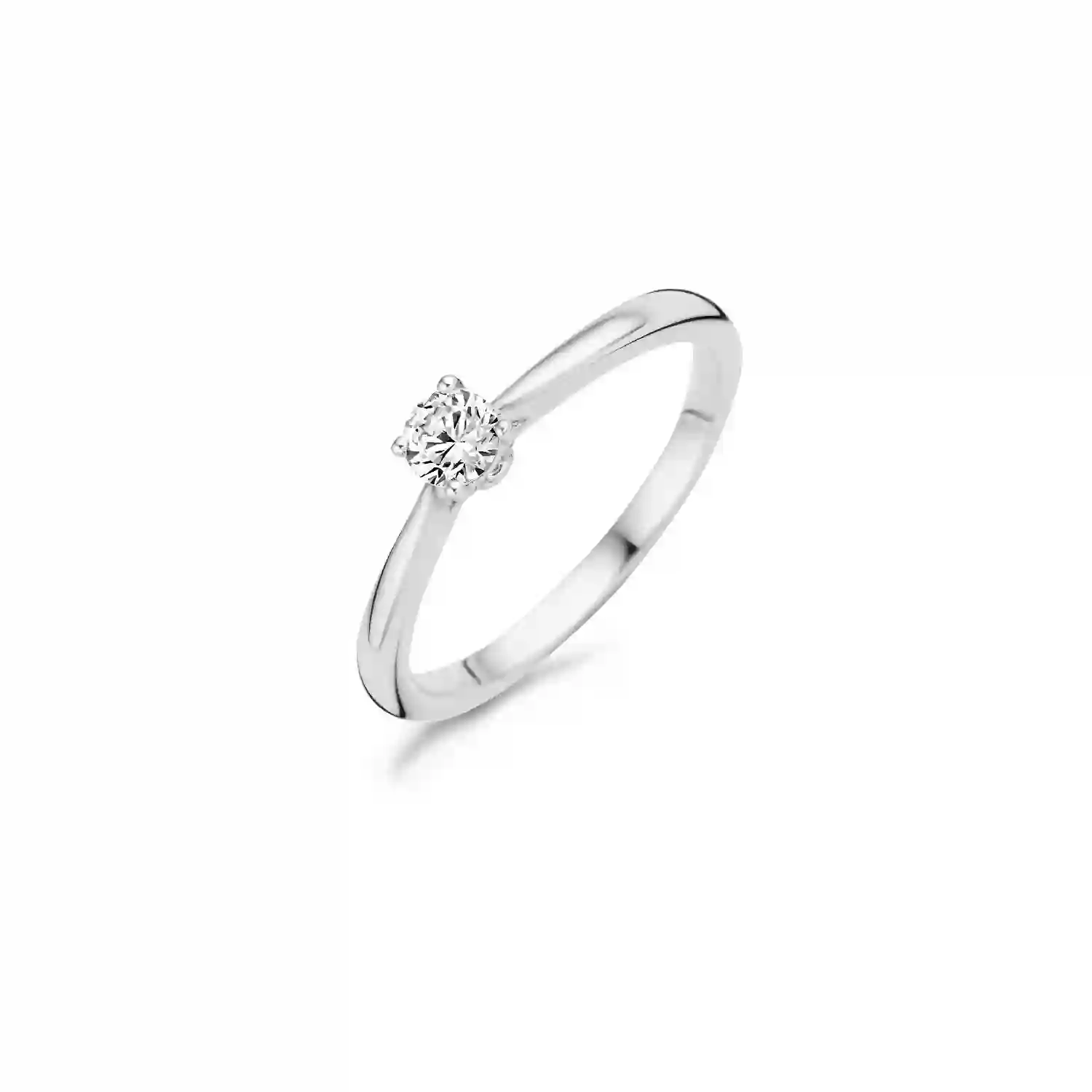 Blush 14K White gold Ring/ 1187WZI-54
