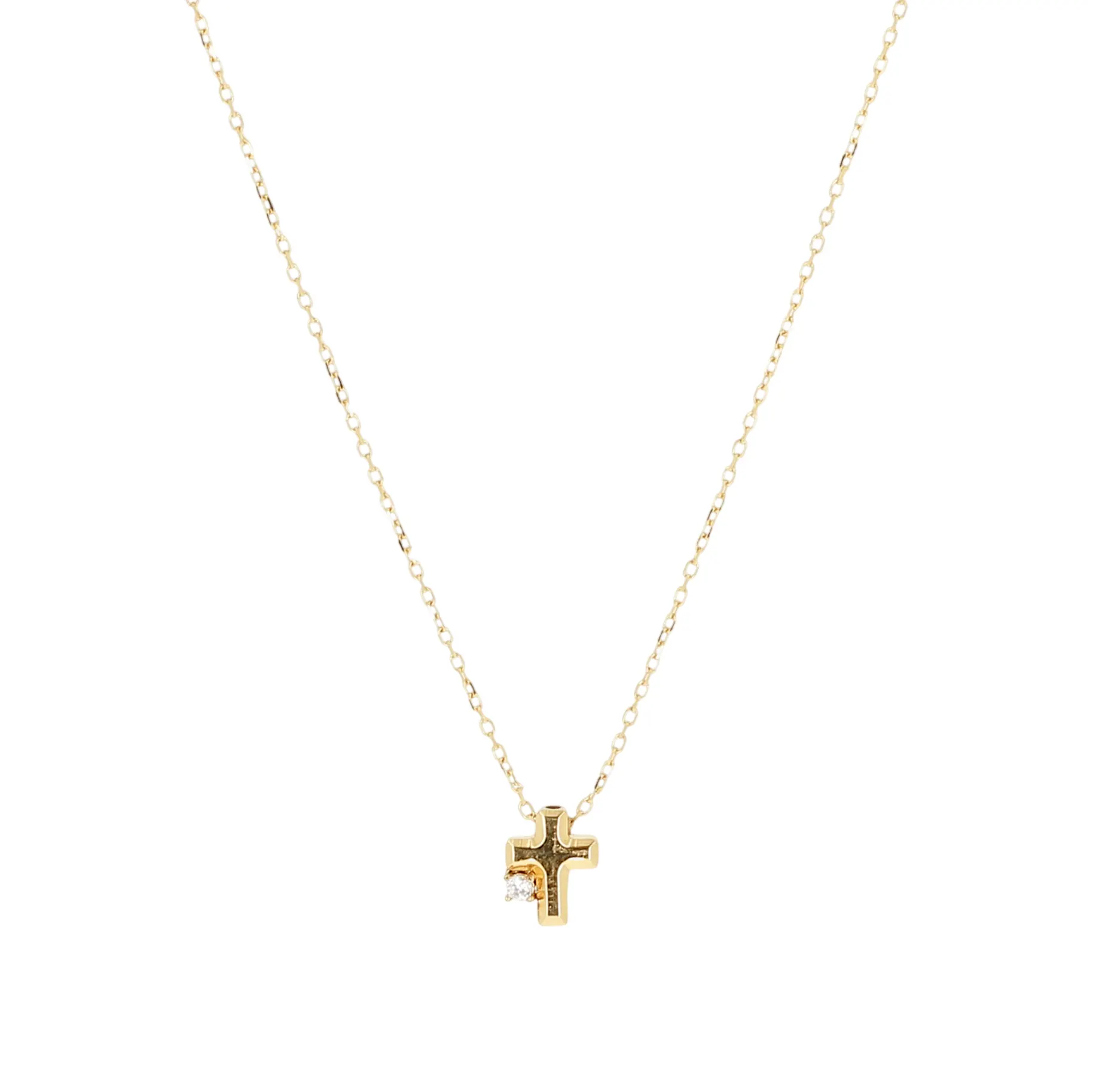 Zag Bijoux 24K Gold Plated Stainless Steel Surgical Necklace/ SNS23142-01WHT
