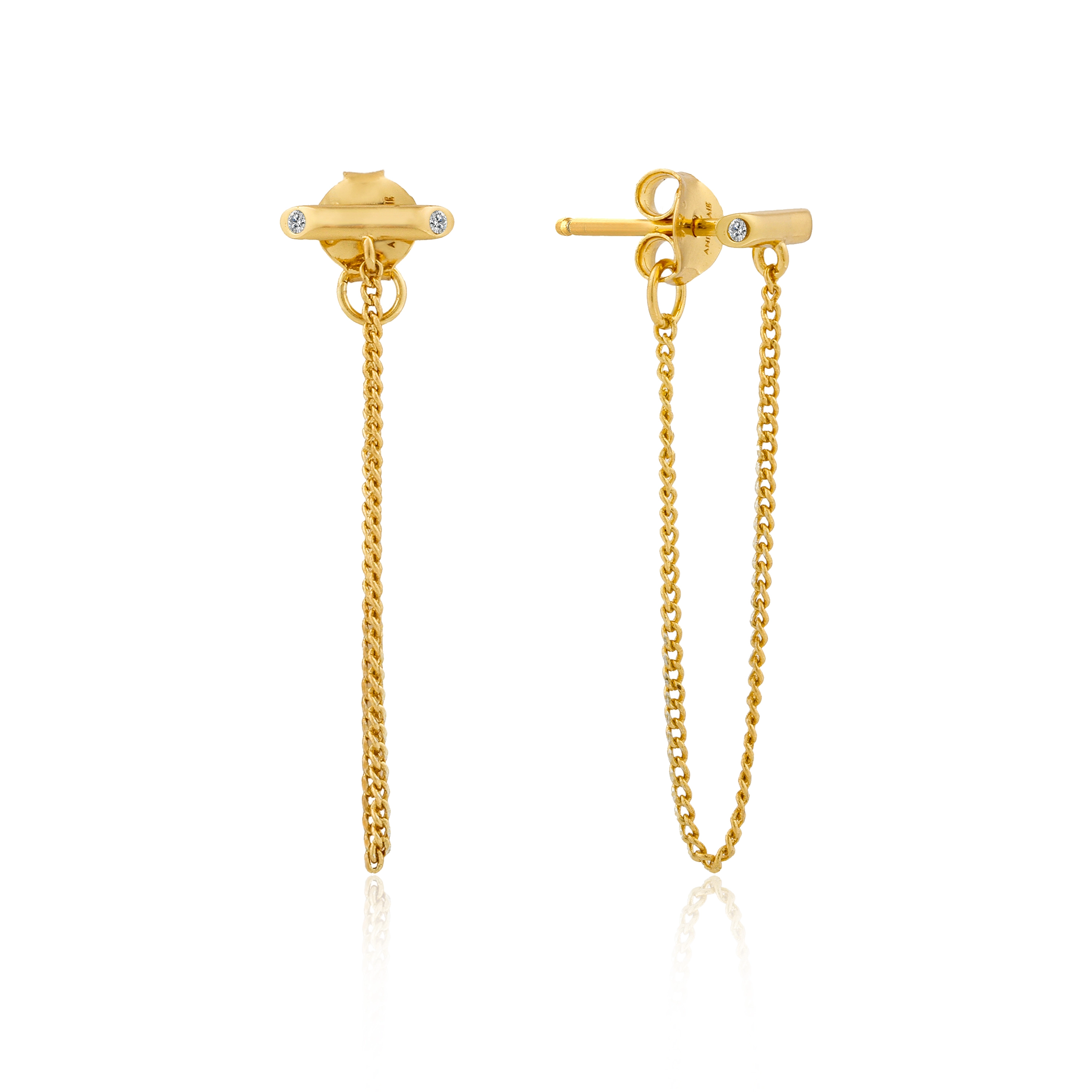 Ania Haie 14K Ոսկեպատ Արծաթյա Ականջօղ/ E003-02G