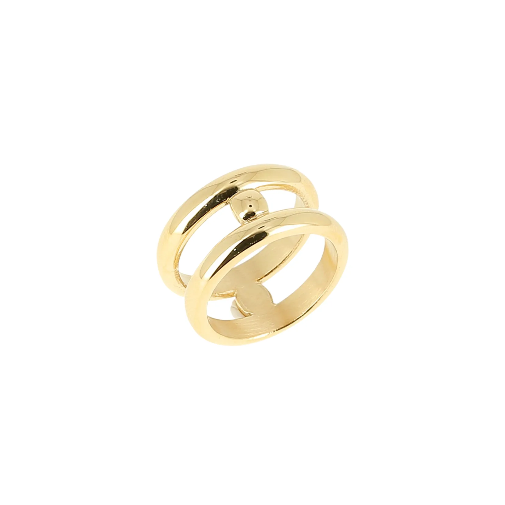 Zag Bijoux 24K Gold Plated Stainless Steel Surgical Ring/ SRT22904-01UNI7