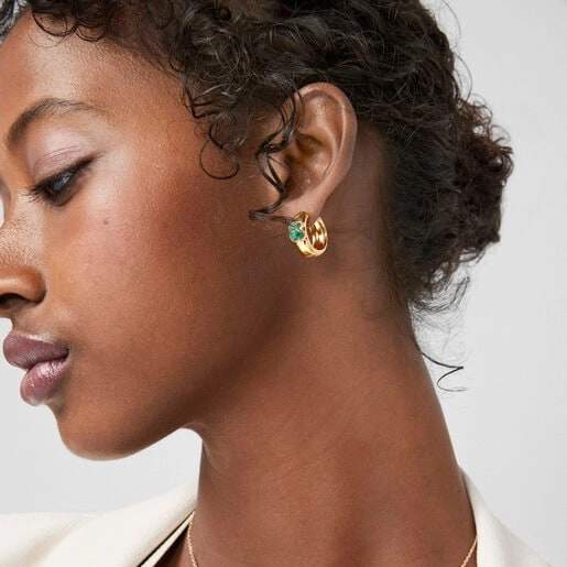 TOUS 18K Gold plated Silver Earring/ 015433550