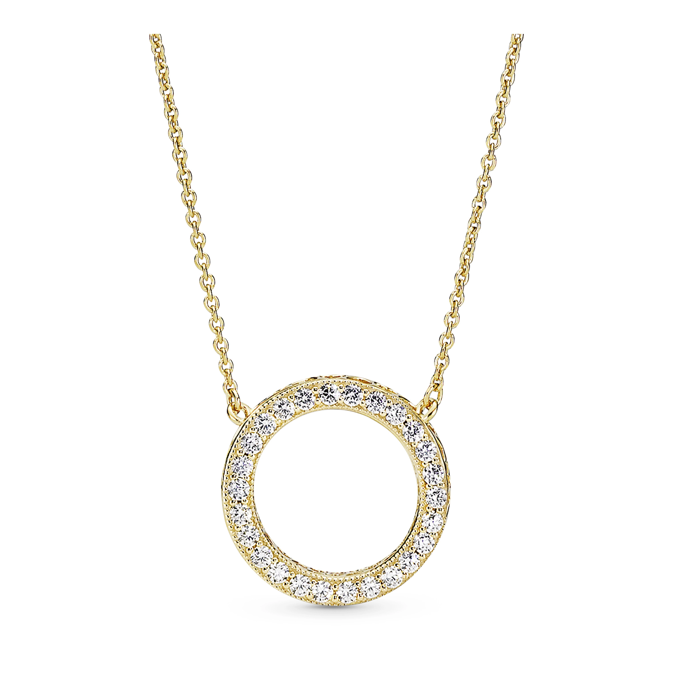 PANDORA Shine 14K Gold Plated Silver Necklace/ 367121CZ-45