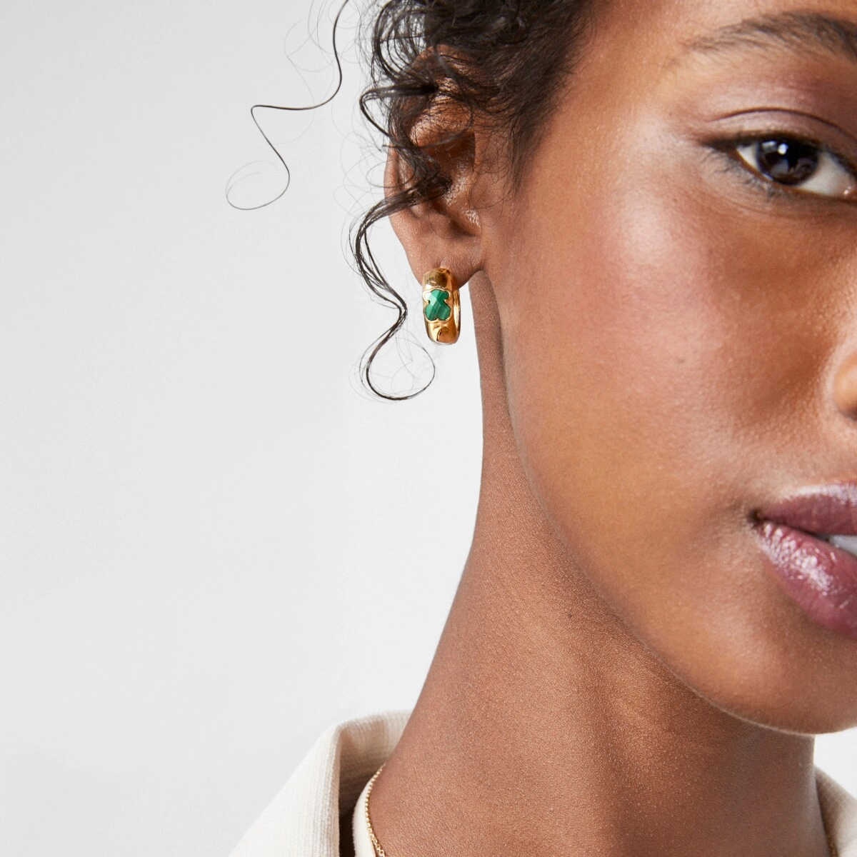 TOUS 18K Gold plated Silver Earring/ 015433550