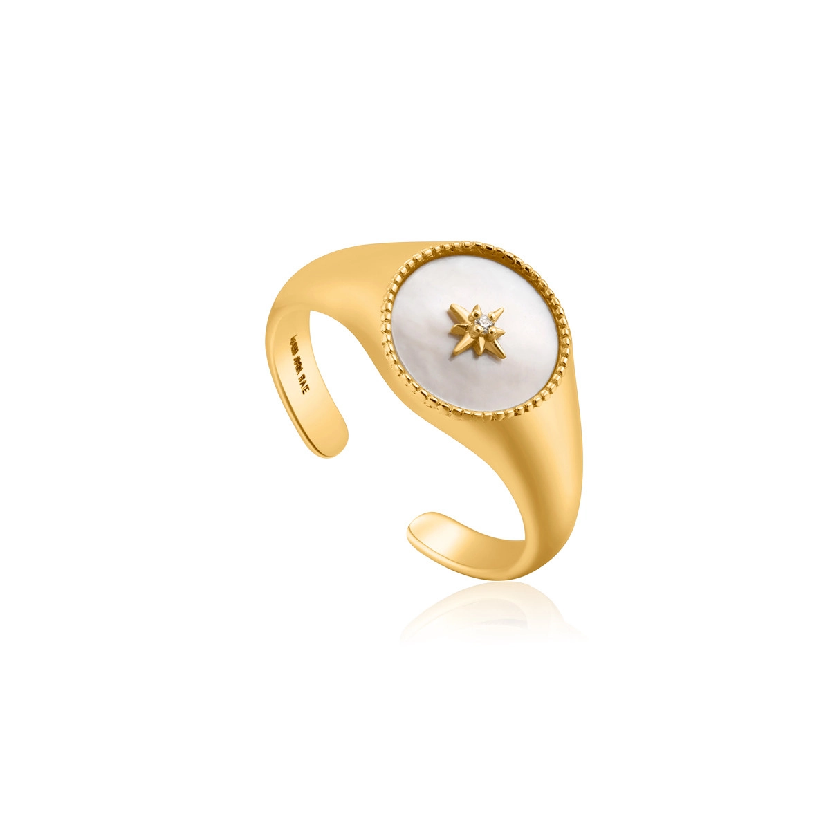 Ania Haie 14K Ոսկեպատ Արծաթյա Մատանի/ R022-01G