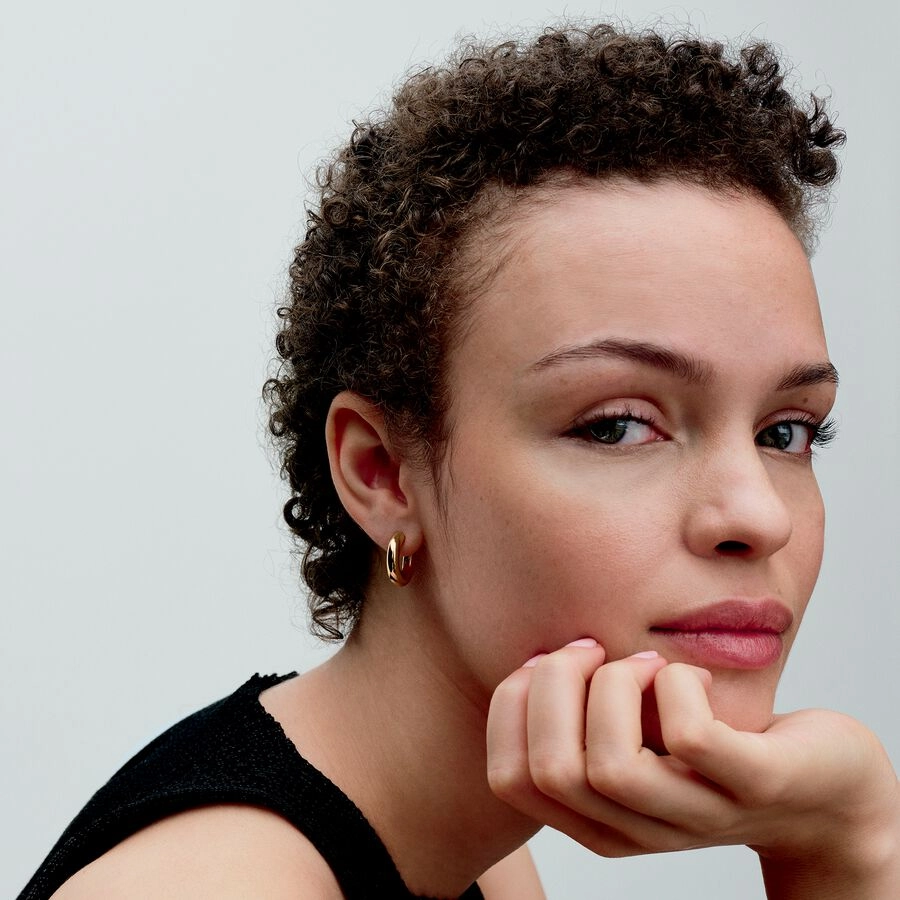 PANDORA Essence серебряные серьги с покрытием 14К золота/ 263266C00