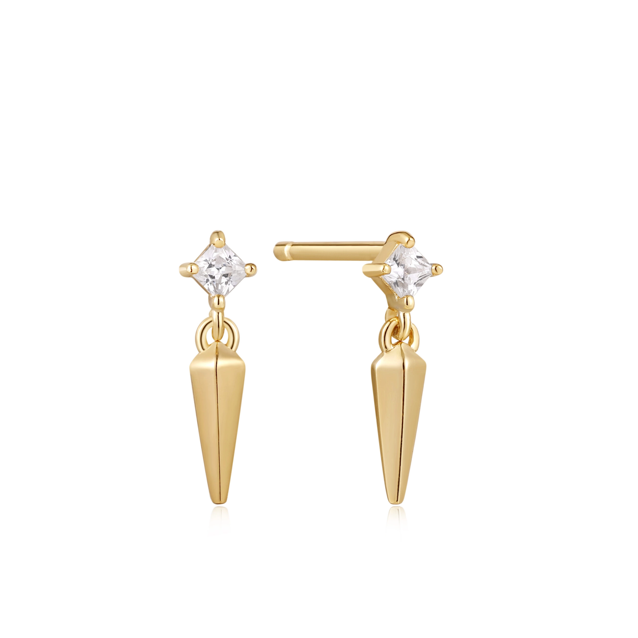 Ania Haie 14K Ոսկեպատ Արծաթյա Ականջօղ/ E041-03G-W