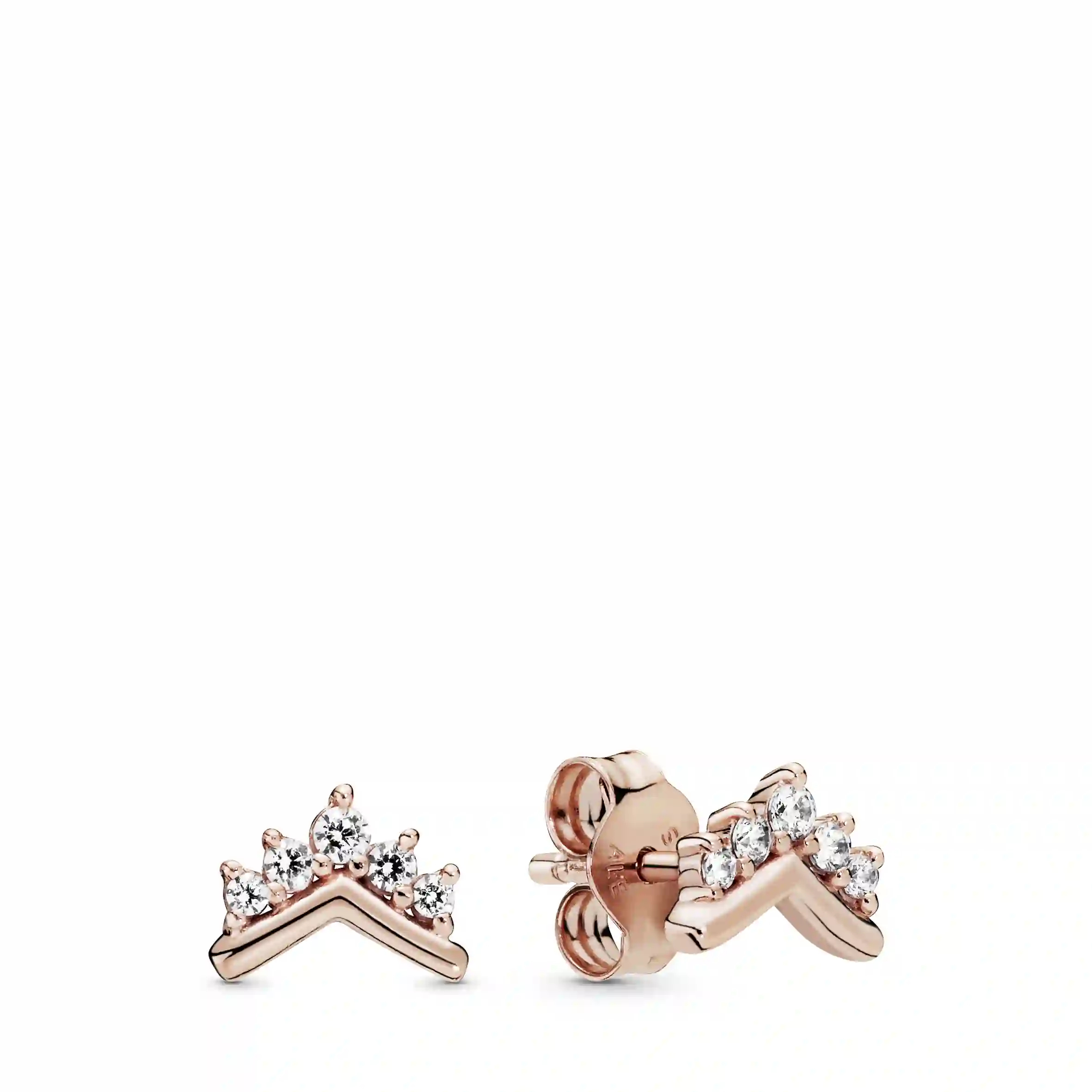 PANDORA Rose 14K Վարդագույն ոսկու պատվածքով Արծաթյա Ականջօղ/ 288274CZ