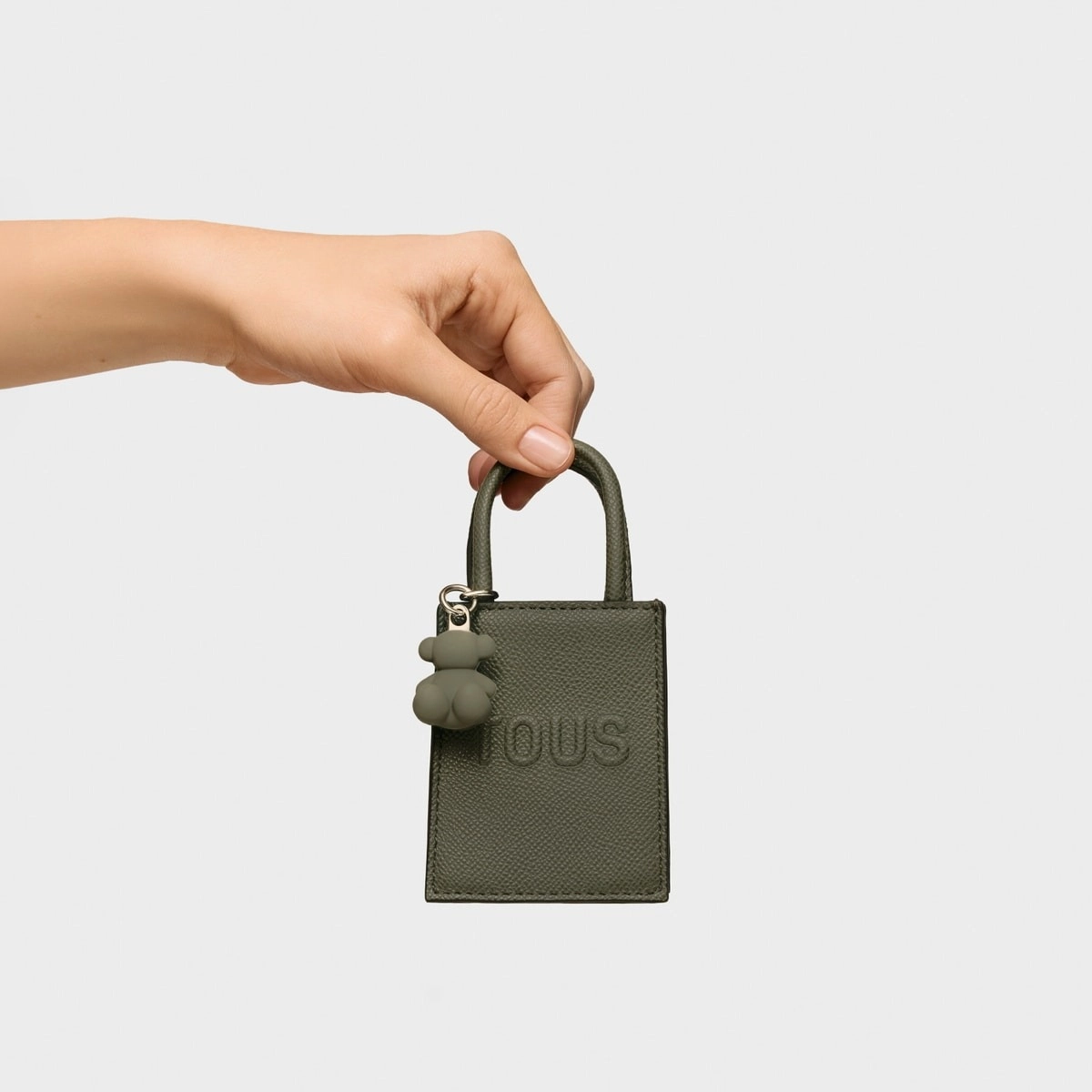 PU.ZIN,KEYCHAIN HANDBAG POP KHAKI