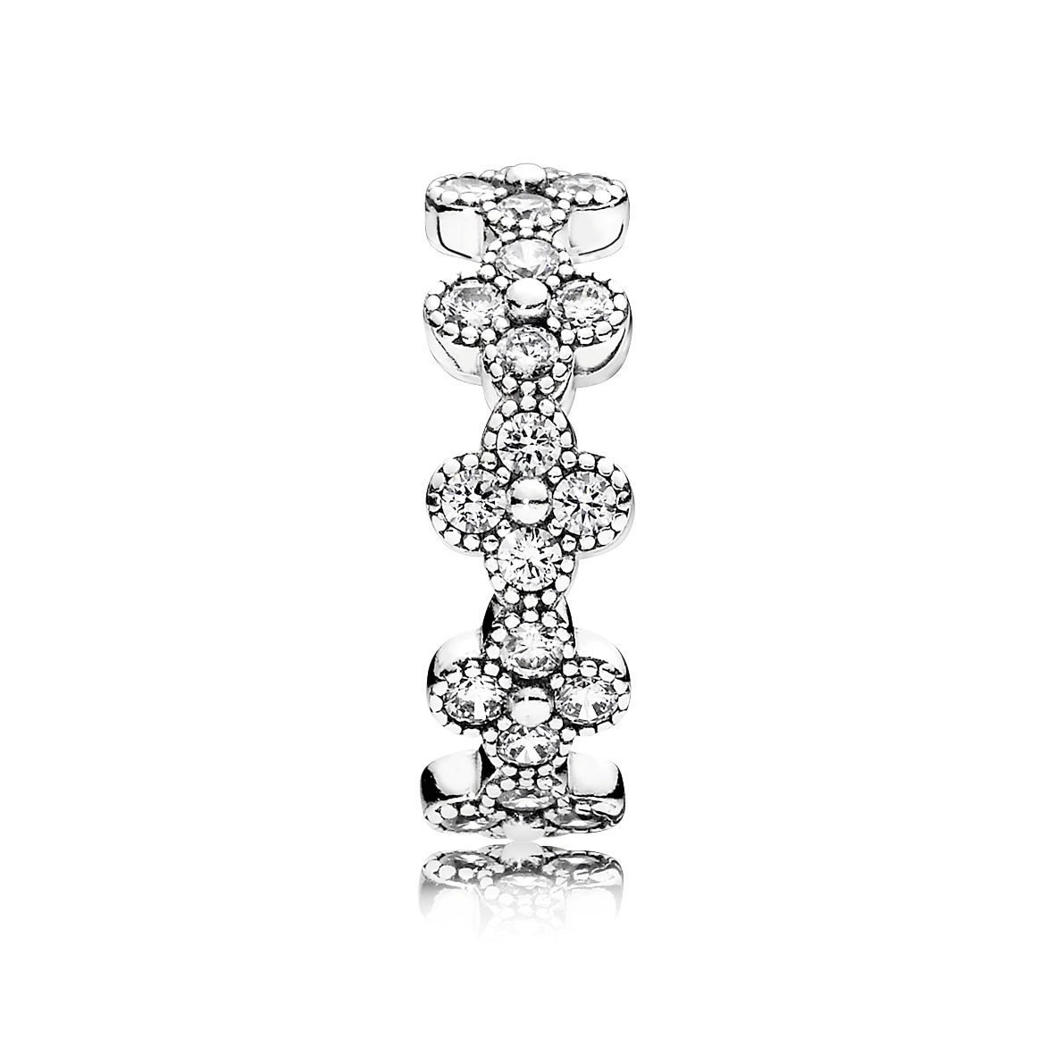 PANDORA Moments Silver Ring/ 191000CZ-48