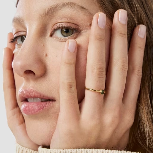 TOUS 18K Gold plated Silver Ring/ 214935540