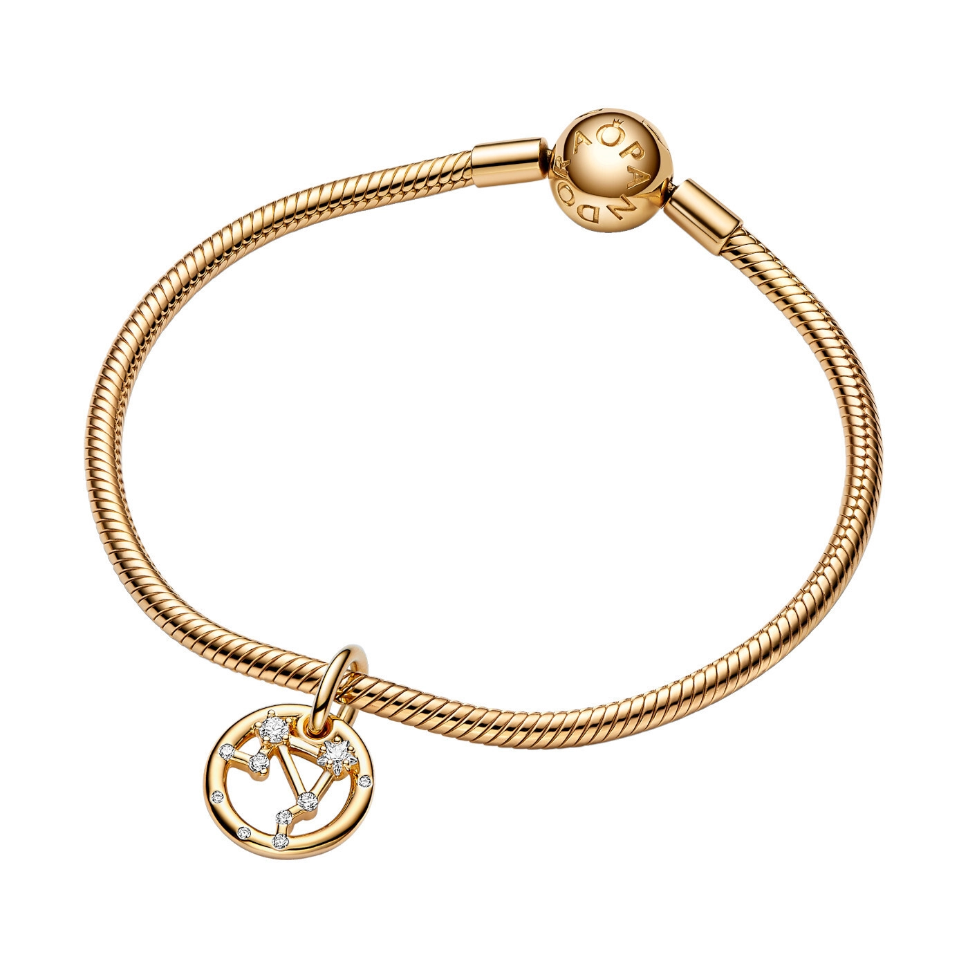 PANDORA Moments 14K Gold Plated Silver Charm/ Libra / 762712C01