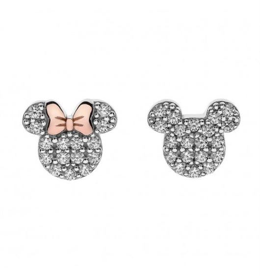 Disney 14K Վարդագույն ոսկու պատվածքով Արծաթյա Մանկական Ականջօղ/ ES00015TZWL