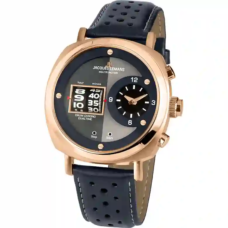 Jacques lemans dual time watch best sale