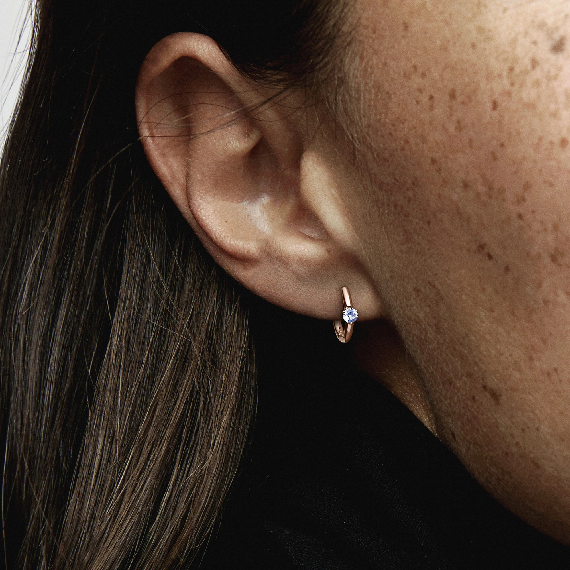 PANDORA Rose 14K Վարդագույն ոսկու պատվածքով Արծաթյա Ականջօղ/ 289304C02