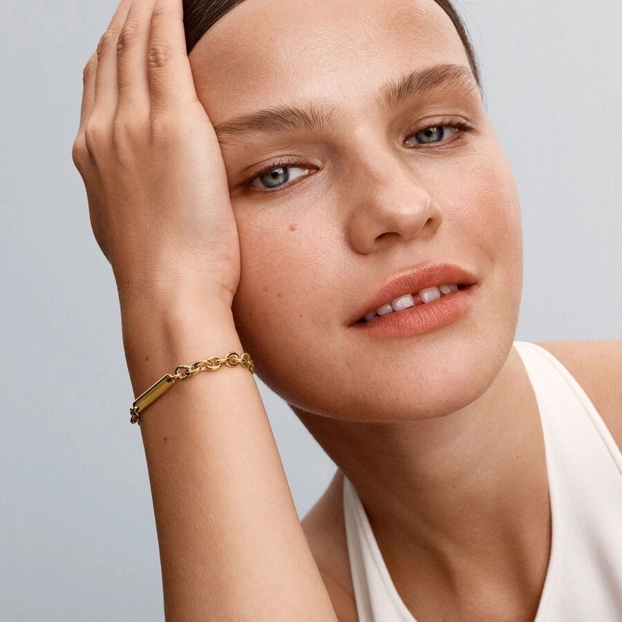 PANDORA Moments 14K Позолоченный Серебряный Браслет/ 569523C00-16