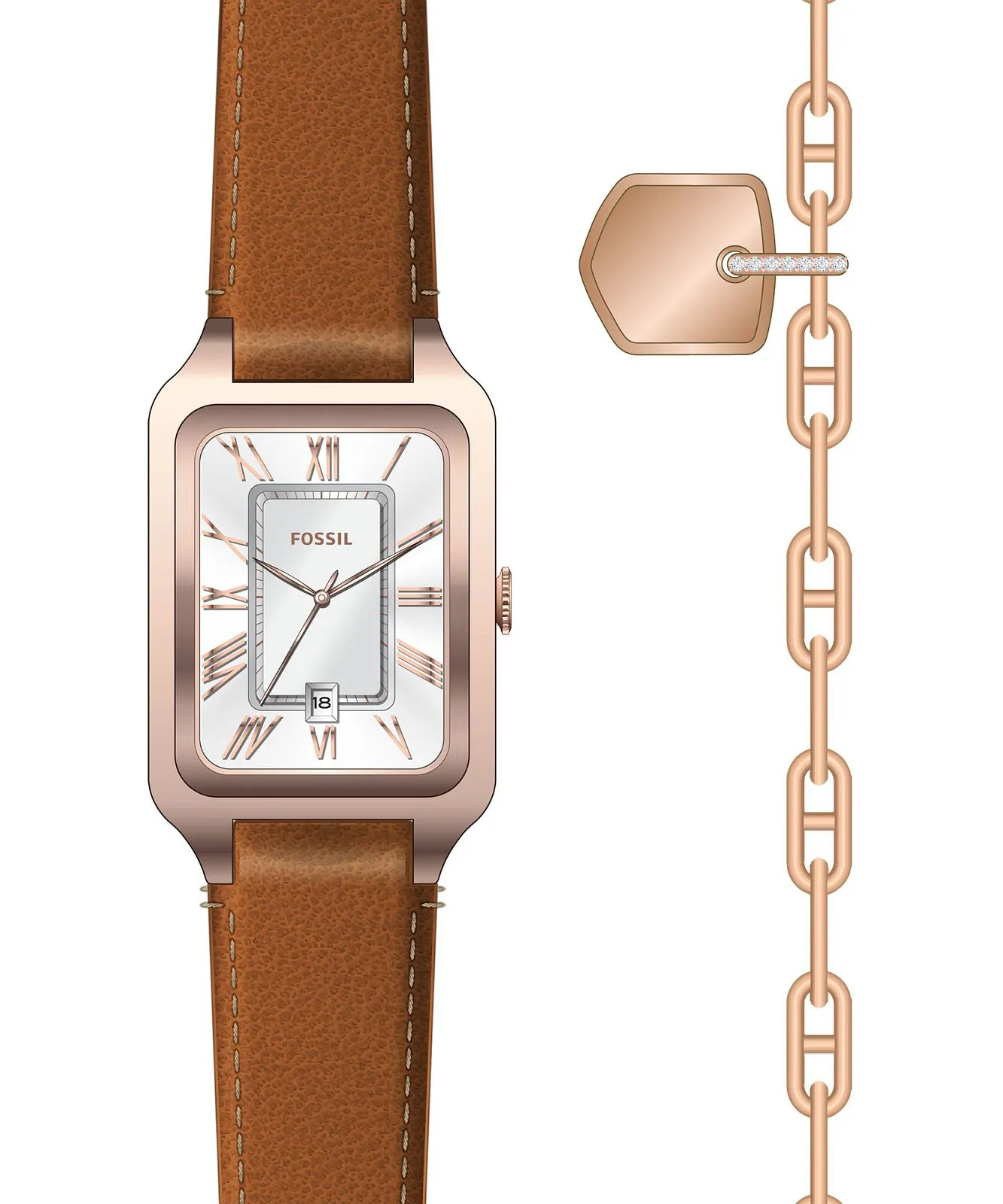 Fossil Ladies Wristwatch/ ES5377SET