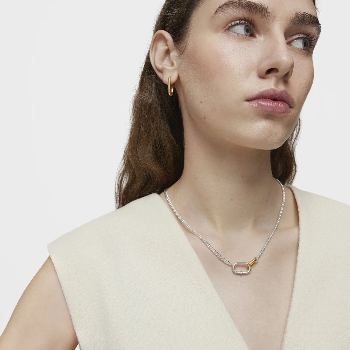 TOUS Серебряное ожерелье с позолотой 18K/1004098700