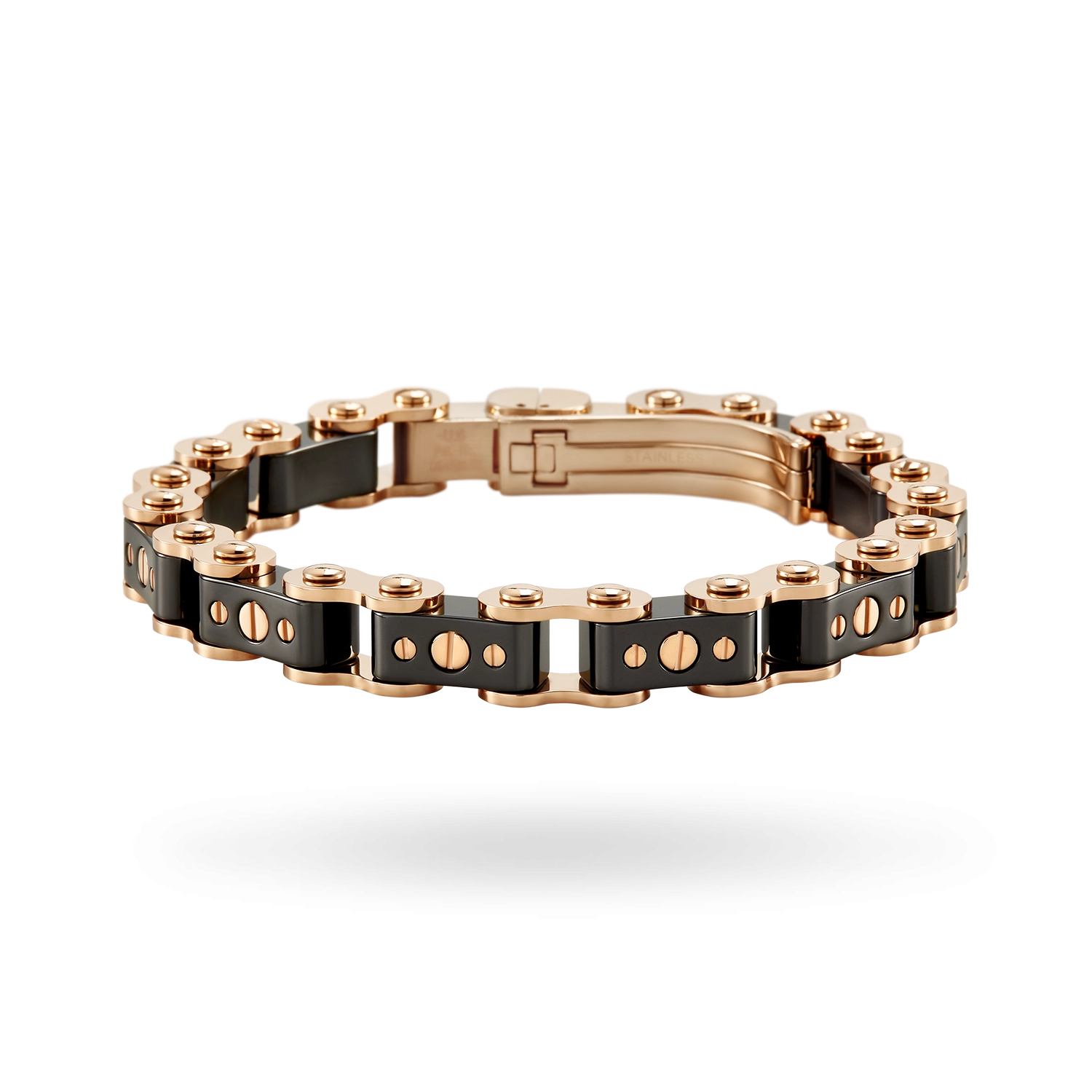 Thick Black PVD Bicycle Bracelet / All Black PVD