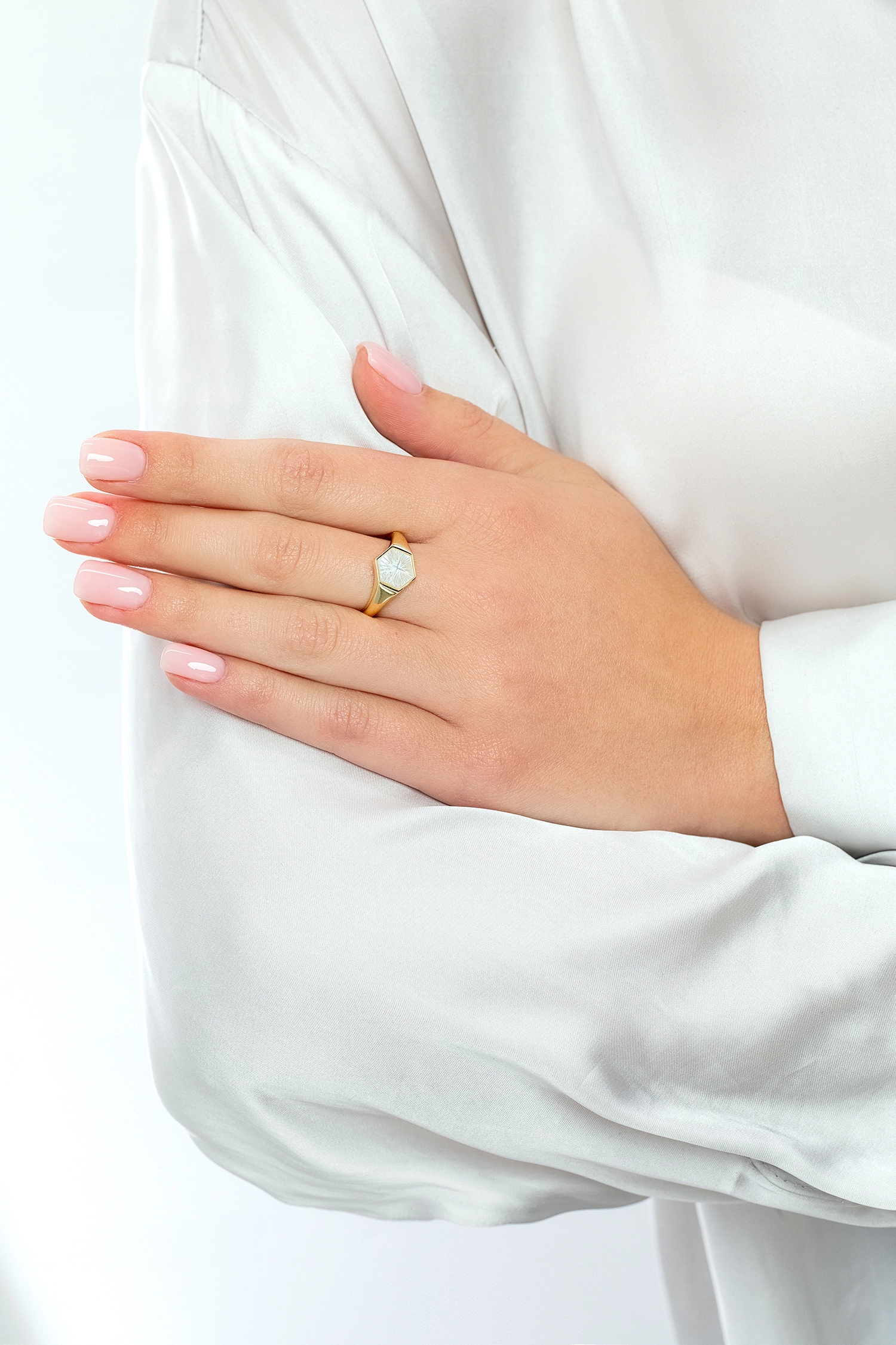 Ania Haie 14K Ոսկեպատ Արծաթյա Մատանի/ R030-04G