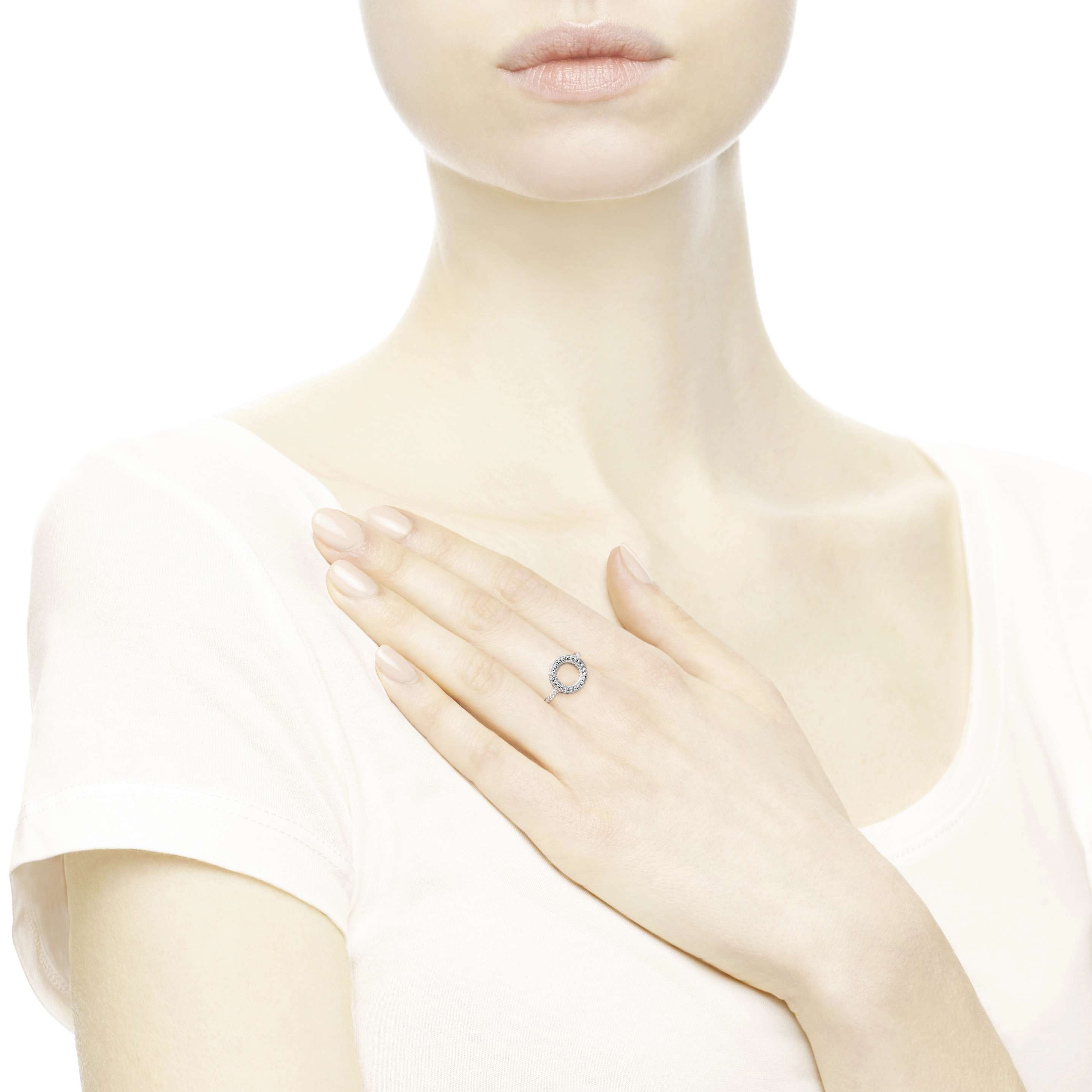 PANDORA Moments серебряное кольцо/ 191039CZ-54