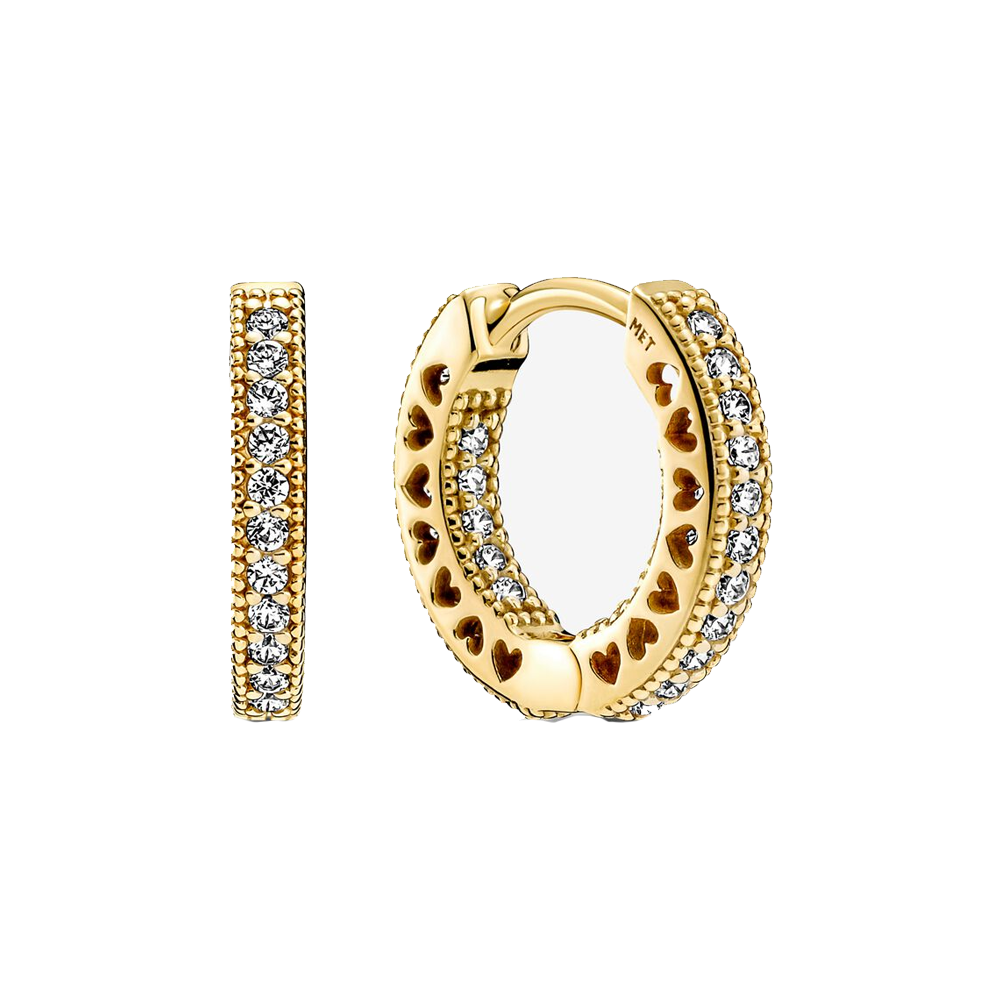 PANDORA Moments 14K Gold Plated Silver Earring/ 266317C01
