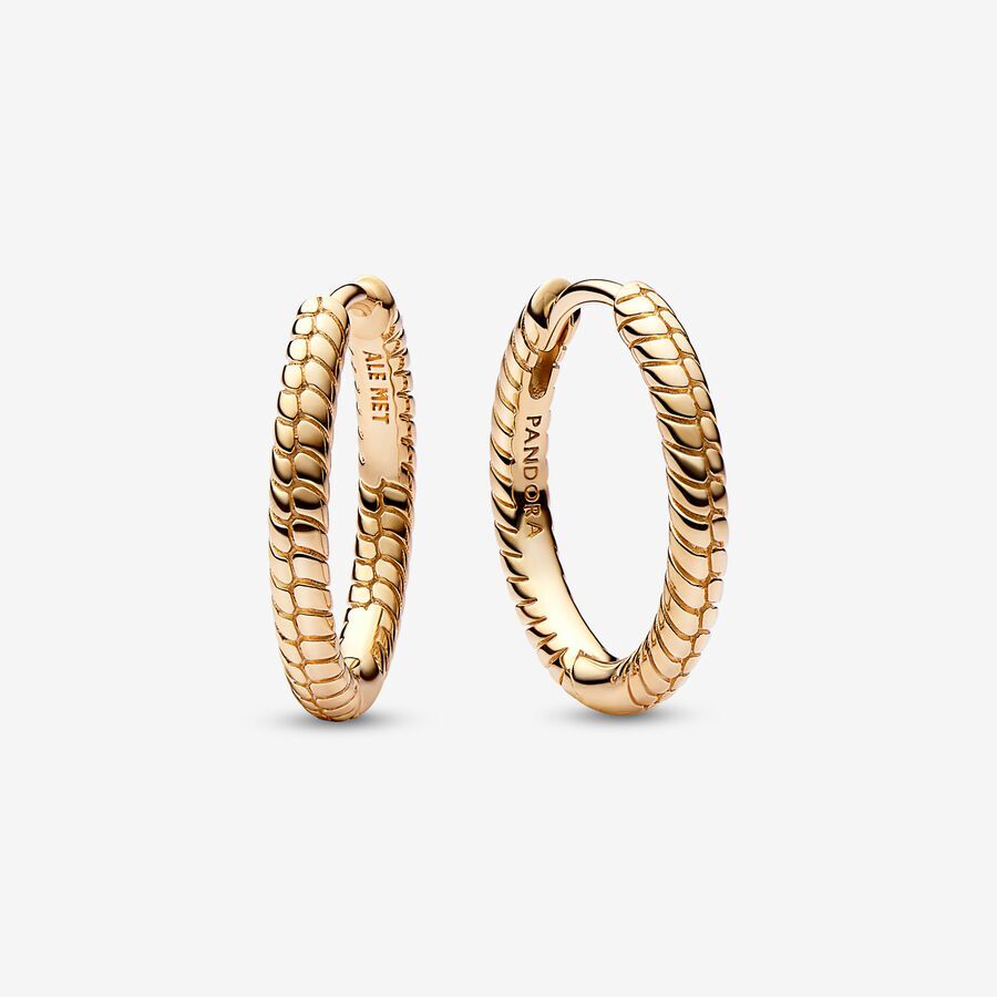 Buy PANDORA - PANDORA Moments 14K Gold Plated Silver Earring
