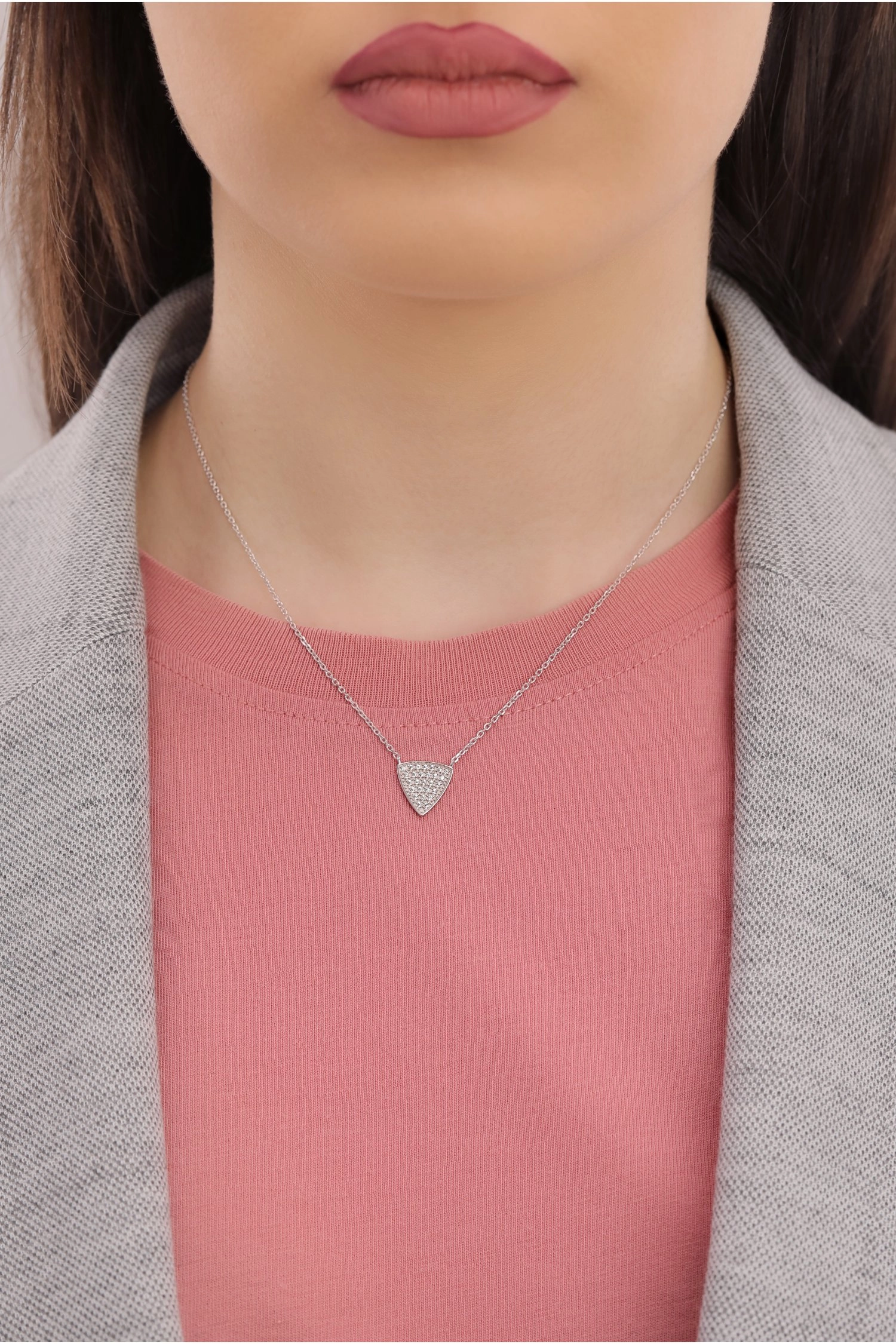 L'atelier Precieux Silver Necklace/ 87319645