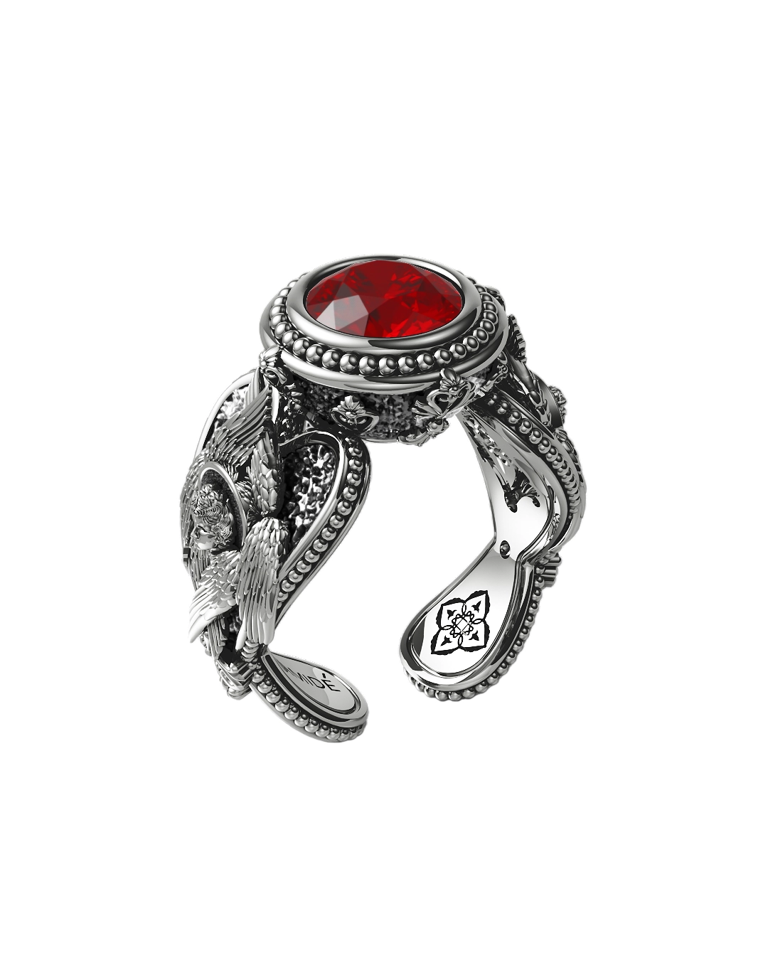 Silver Ring "Khach"/CD0882-red