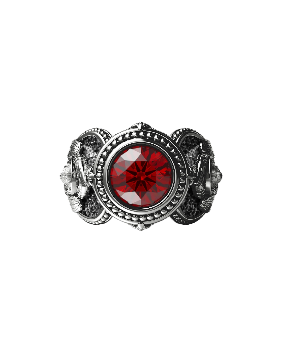 Silver Ring "Khach"/CD0882-red