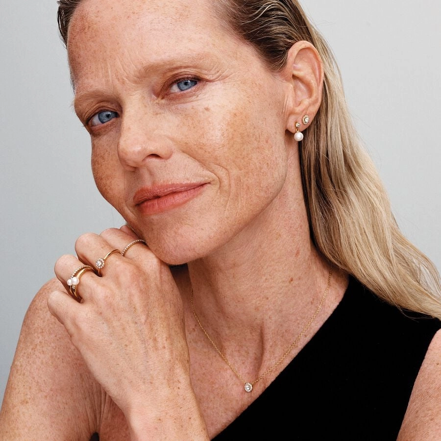 PANDORA Timeless 14K Gold Plated Silver Earring/ 263019C01