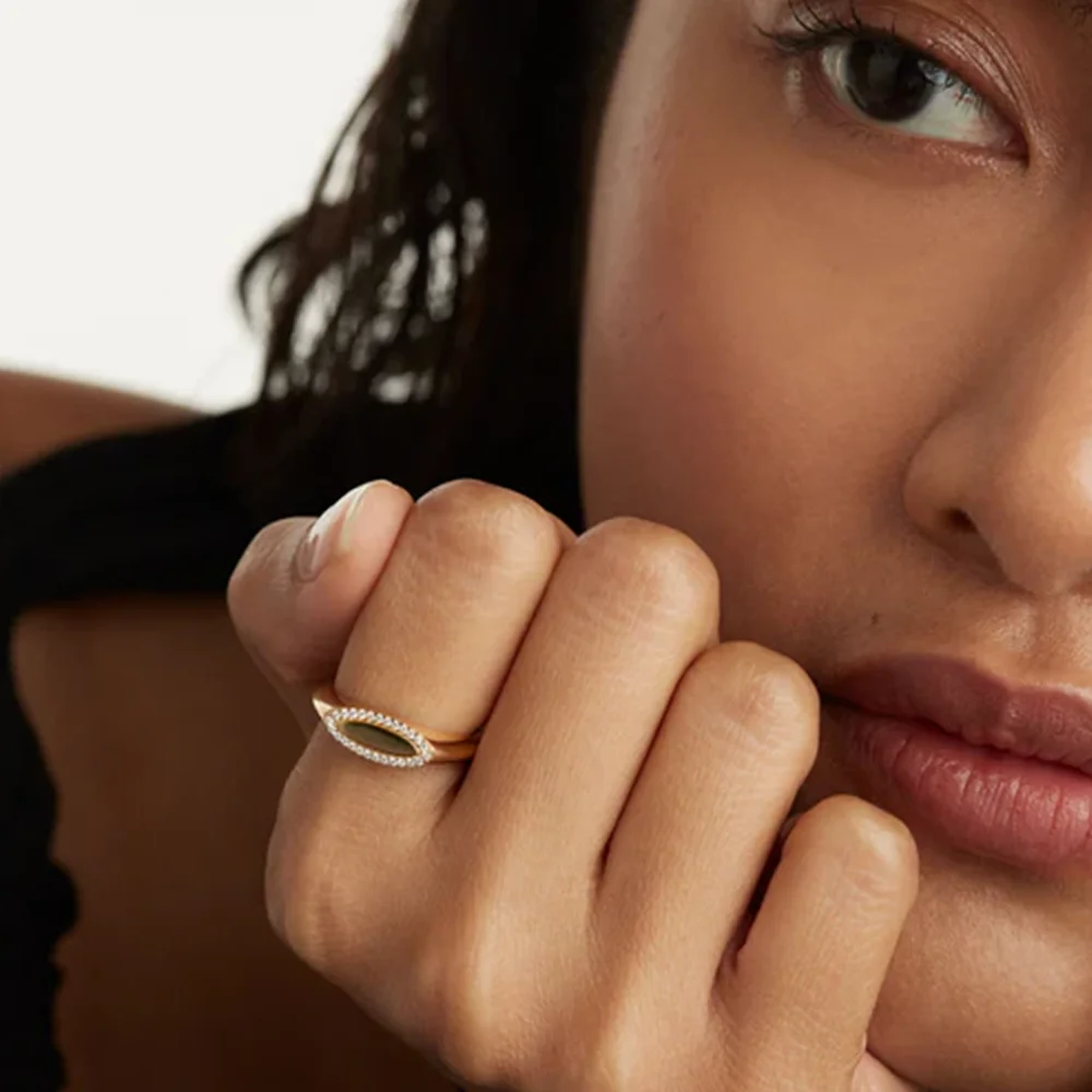 PDPAOLA 18K Gold Plated Silver Ring/ AN01-629-14